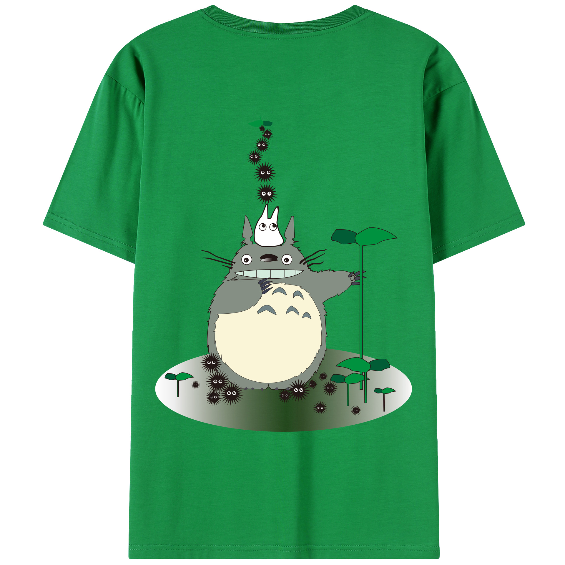 （画像用） となりのトトロ 草壁メイ 草壁サツキ My Neighbor Totoro Satsuki Kusakabe Mei Kusakabe 綿100％ メンズ半袖Tシャツ（バックプリント） 通気性