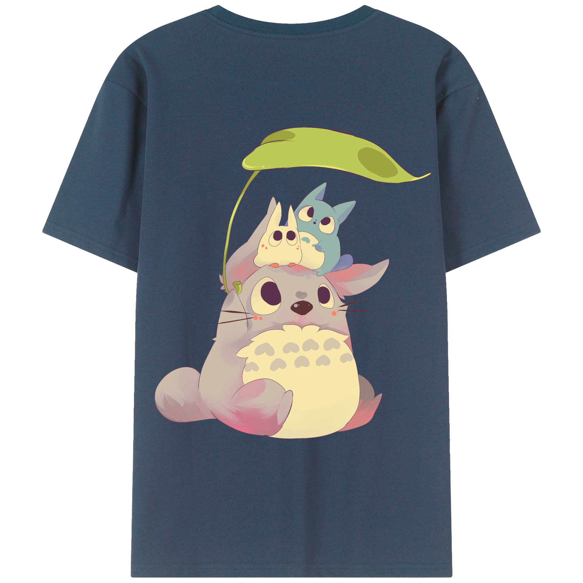 （画像用） となりのトトロ 草壁メイ 草壁サツキ My Neighbor Totoro Satsuki Kusakabe Mei Kusakabe 綿100％ メンズ半袖Tシャツ（バックプリント） 通気性