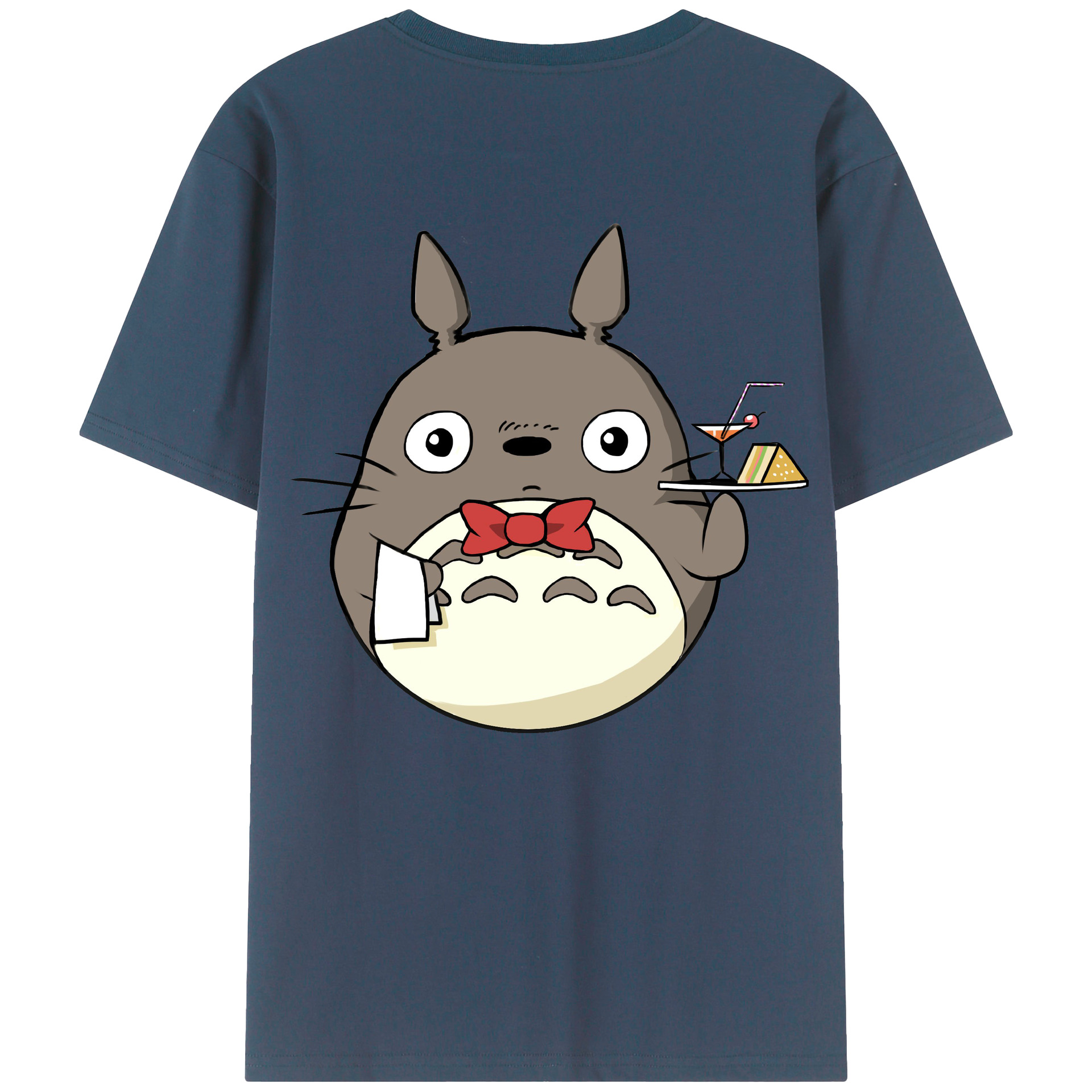 （画像用） となりのトトロ 草壁メイ 草壁サツキ My Neighbor Totoro Satsuki Kusakabe Mei Kusakabe 綿100％ メンズ半袖Tシャツ（バックプリント） 通気性