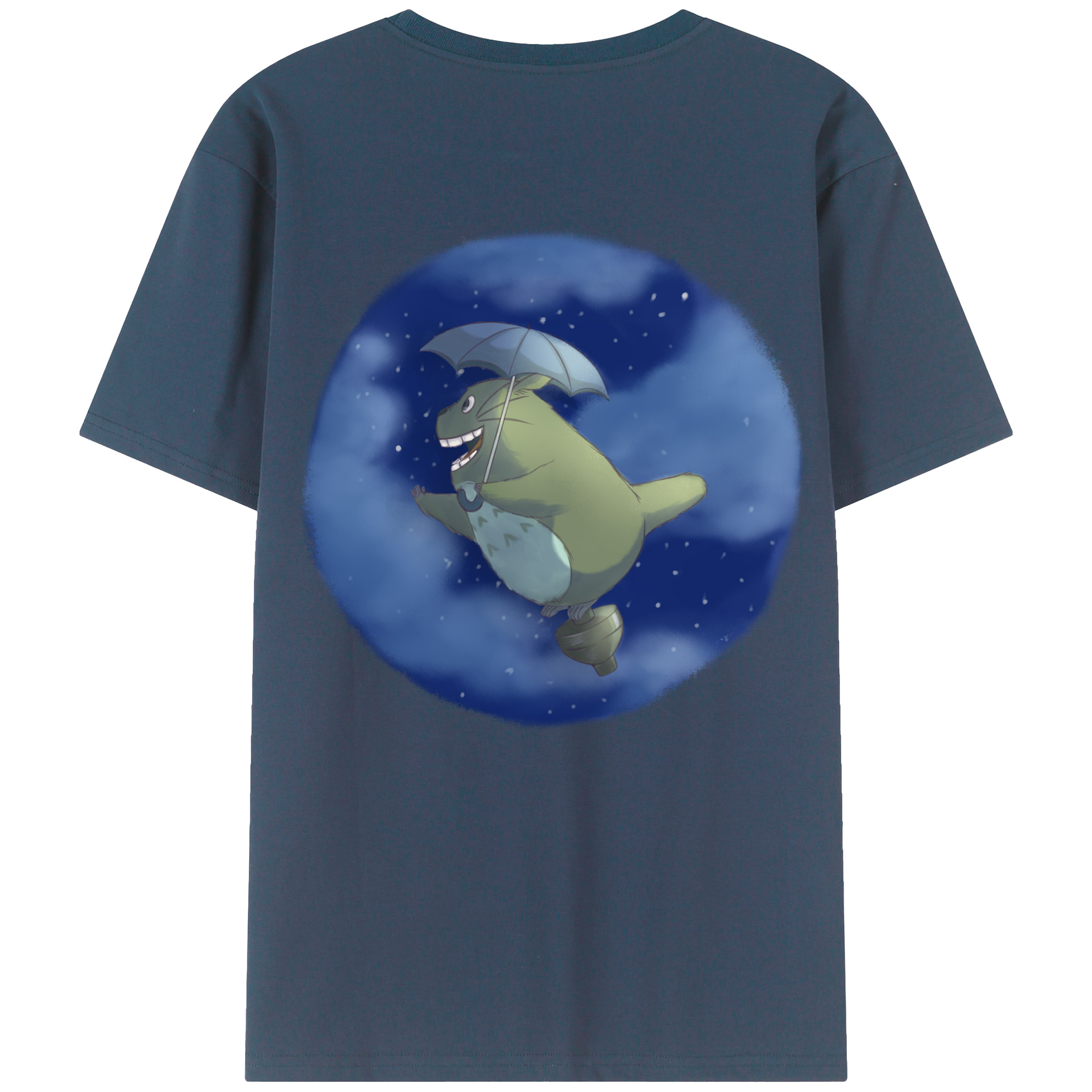 （画像用） となりのトトロ 草壁メイ 草壁サツキ My Neighbor Totoro Satsuki Kusakabe Mei Kusakabe 綿100％ メンズ半袖Tシャツ（バックプリント） 通気性