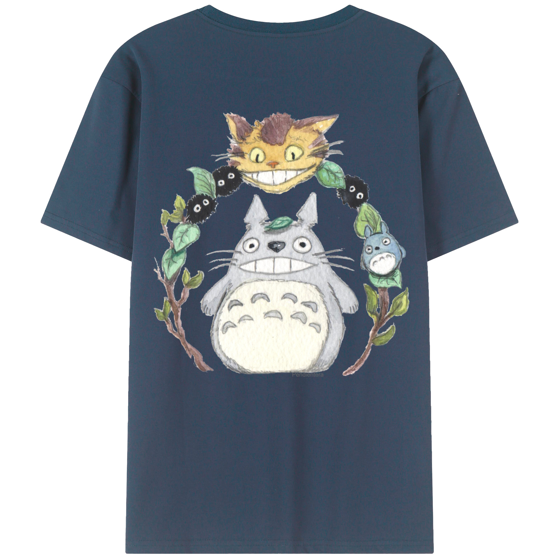 （画像用） となりのトトロ 草壁メイ 草壁サツキ My Neighbor Totoro Satsuki Kusakabe Mei Kusakabe 綿100％ メンズ半袖Tシャツ（バックプリント） 通気性