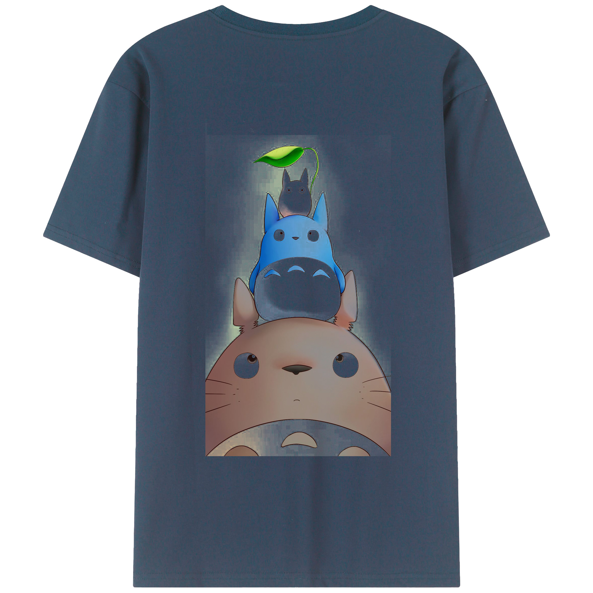 （画像用） となりのトトロ 草壁メイ 草壁サツキ My Neighbor Totoro Satsuki Kusakabe Mei Kusakabe 綿100％ メンズ半袖Tシャツ（バックプリント） 通気性