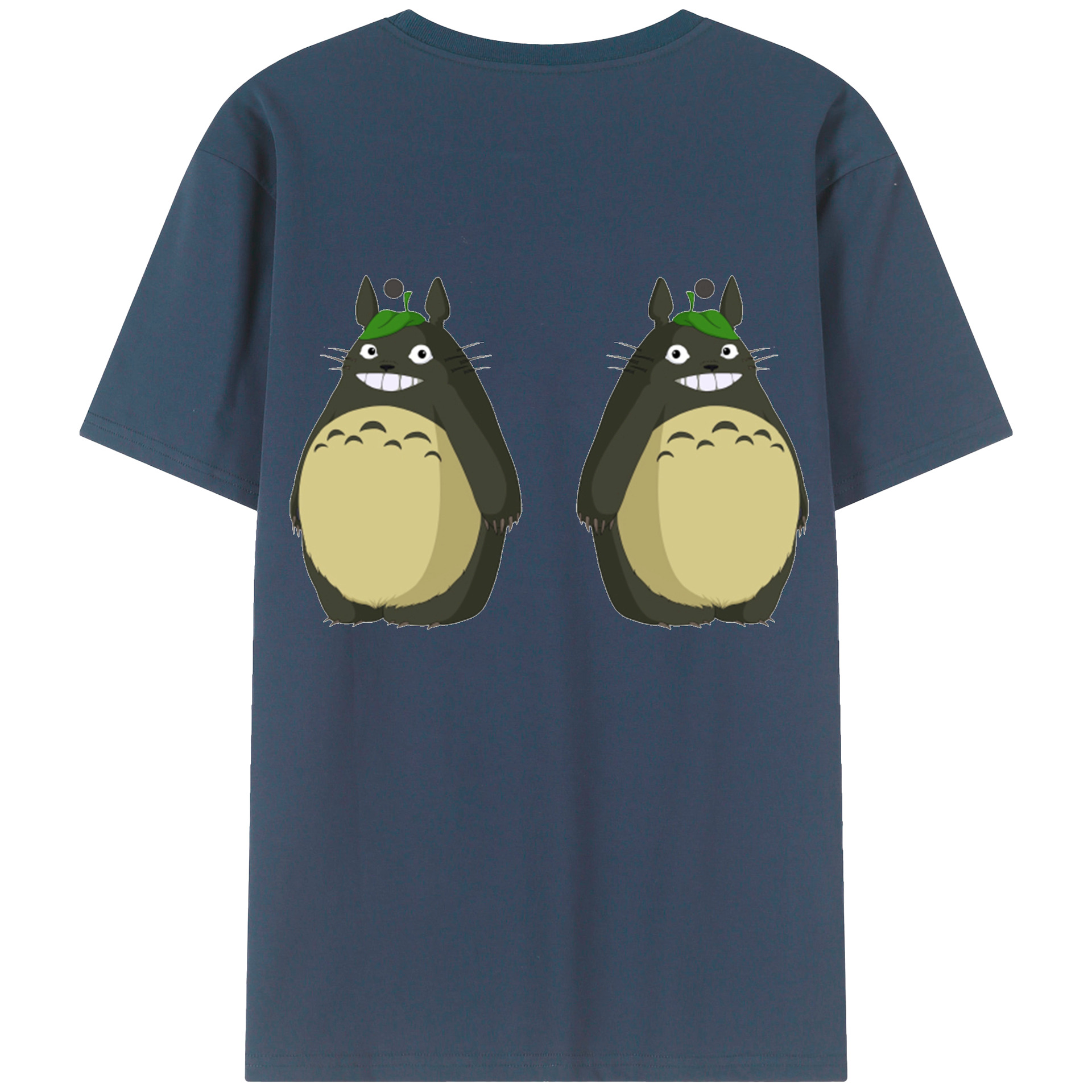 （画像用） となりのトトロ 草壁メイ 草壁サツキ My Neighbor Totoro Satsuki Kusakabe Mei Kusakabe 綿100％ メンズ半袖Tシャツ（バックプリント） 通気性