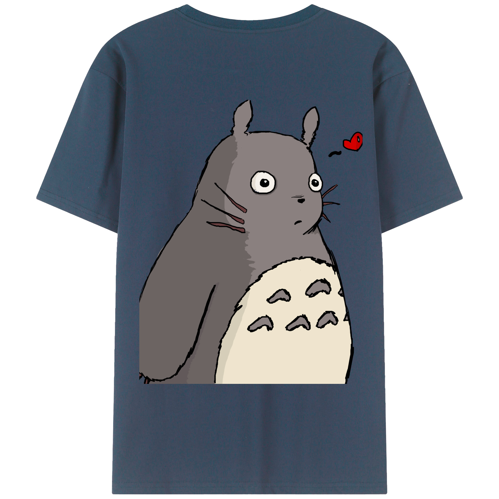 （画像用） となりのトトロ 草壁メイ 草壁サツキ My Neighbor Totoro Satsuki Kusakabe Mei Kusakabe 綿100％ メンズ半袖Tシャツ（バックプリント） 通気性