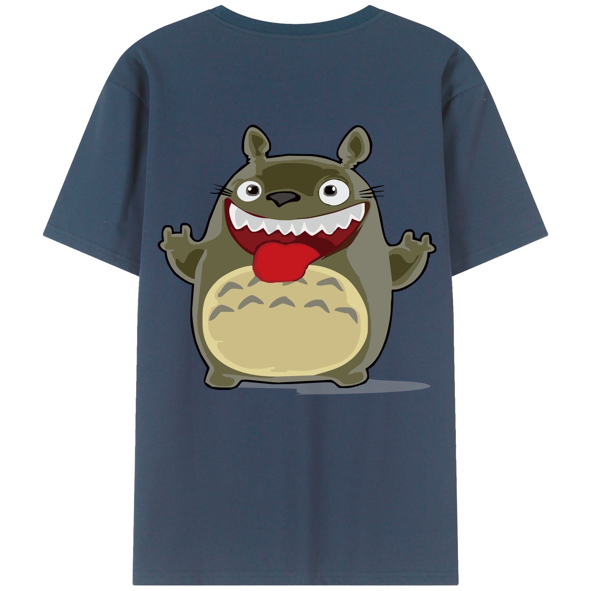 （画像用） となりのトトロ 草壁メイ 草壁サツキ My Neighbor Totoro Satsuki Kusakabe Mei Kusakabe 綿100％ メンズ半袖Tシャツ（バックプリント） 通気性