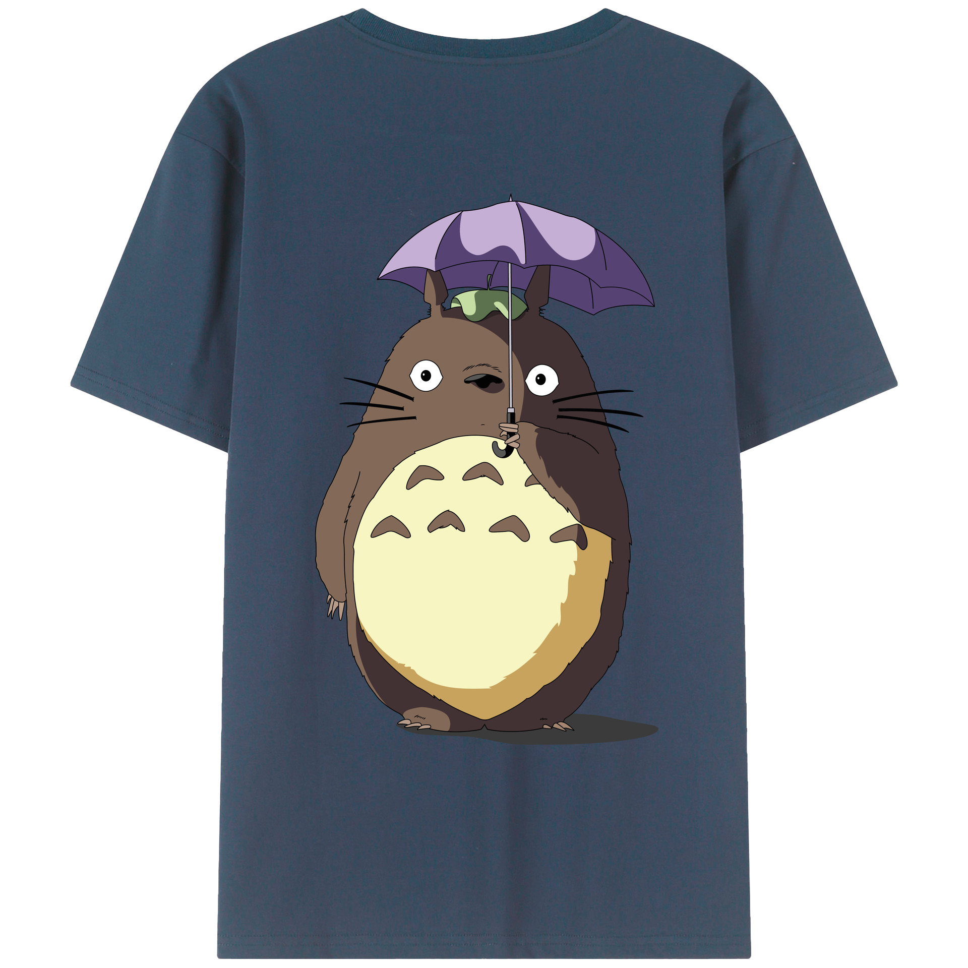 （画像用） となりのトトロ 草壁メイ 草壁サツキ My Neighbor Totoro Satsuki Kusakabe Mei Kusakabe 綿100％ メンズ半袖Tシャツ（バックプリント） 通気性
