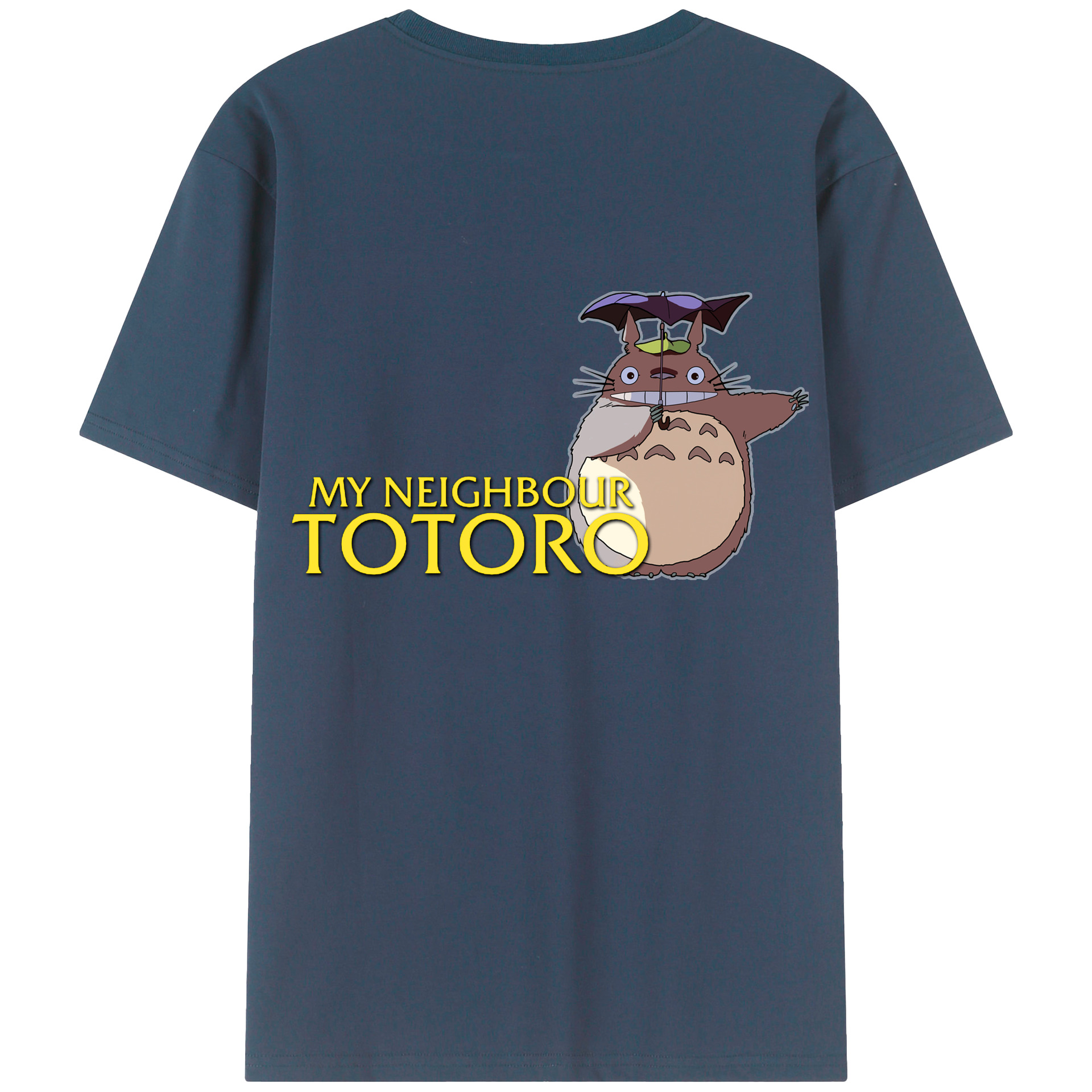 （画像用） となりのトトロ 草壁メイ 草壁サツキ My Neighbor Totoro Satsuki Kusakabe Mei Kusakabe 綿100％ メンズ半袖Tシャツ（バックプリント） 通気性