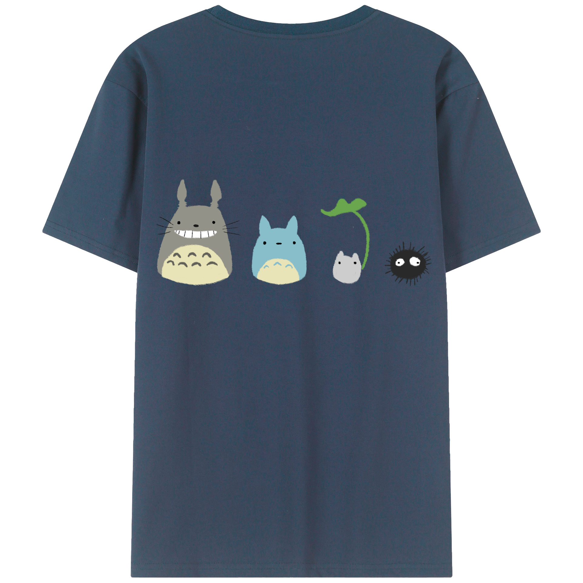 （画像用） となりのトトロ 草壁メイ 草壁サツキ My Neighbor Totoro Satsuki Kusakabe Mei Kusakabe 綿100％ メンズ半袖Tシャツ（バックプリント） 通気性