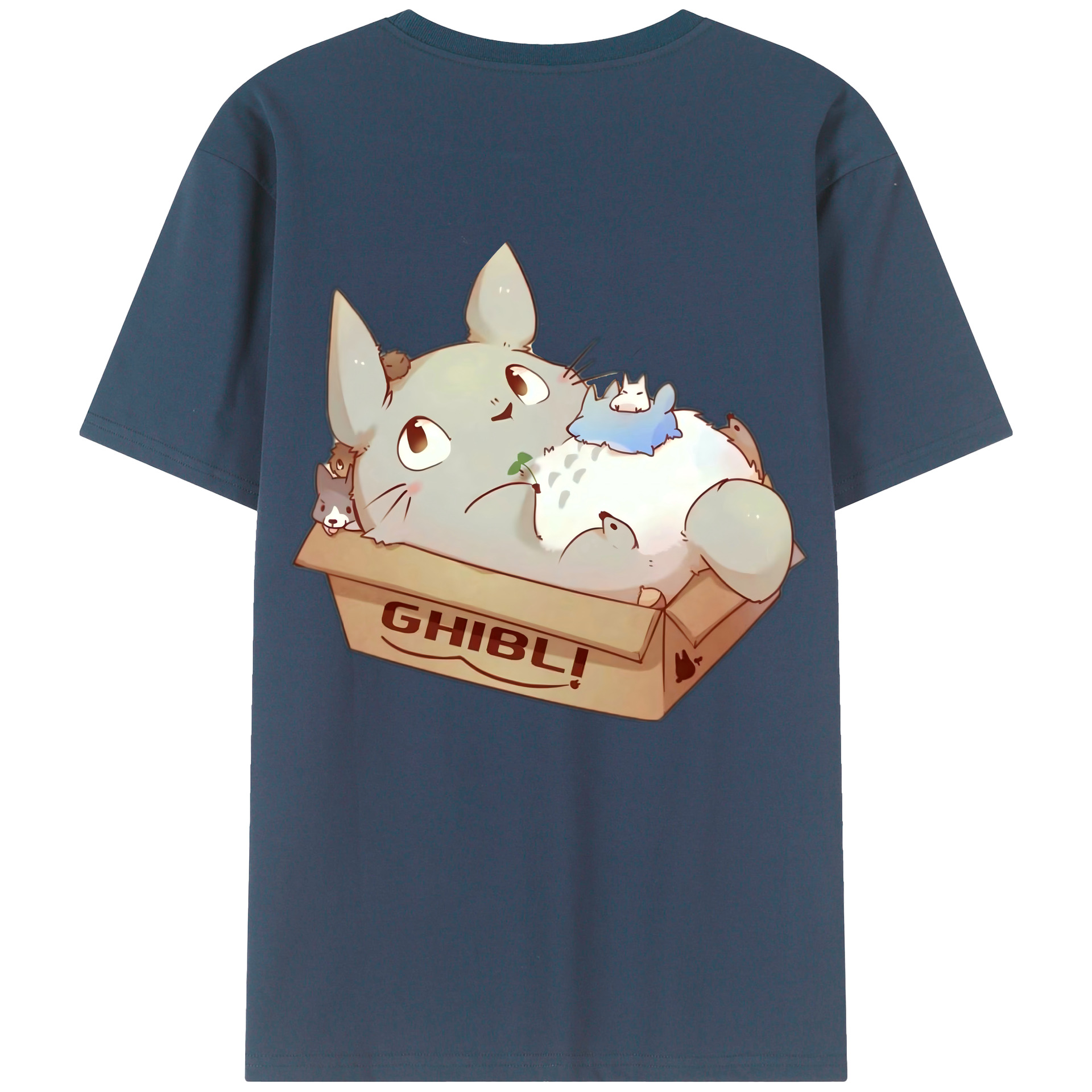（画像用） となりのトトロ 草壁メイ 草壁サツキ My Neighbor Totoro Satsuki Kusakabe Mei Kusakabe 綿100％ メンズ半袖Tシャツ（バックプリント） 通気性