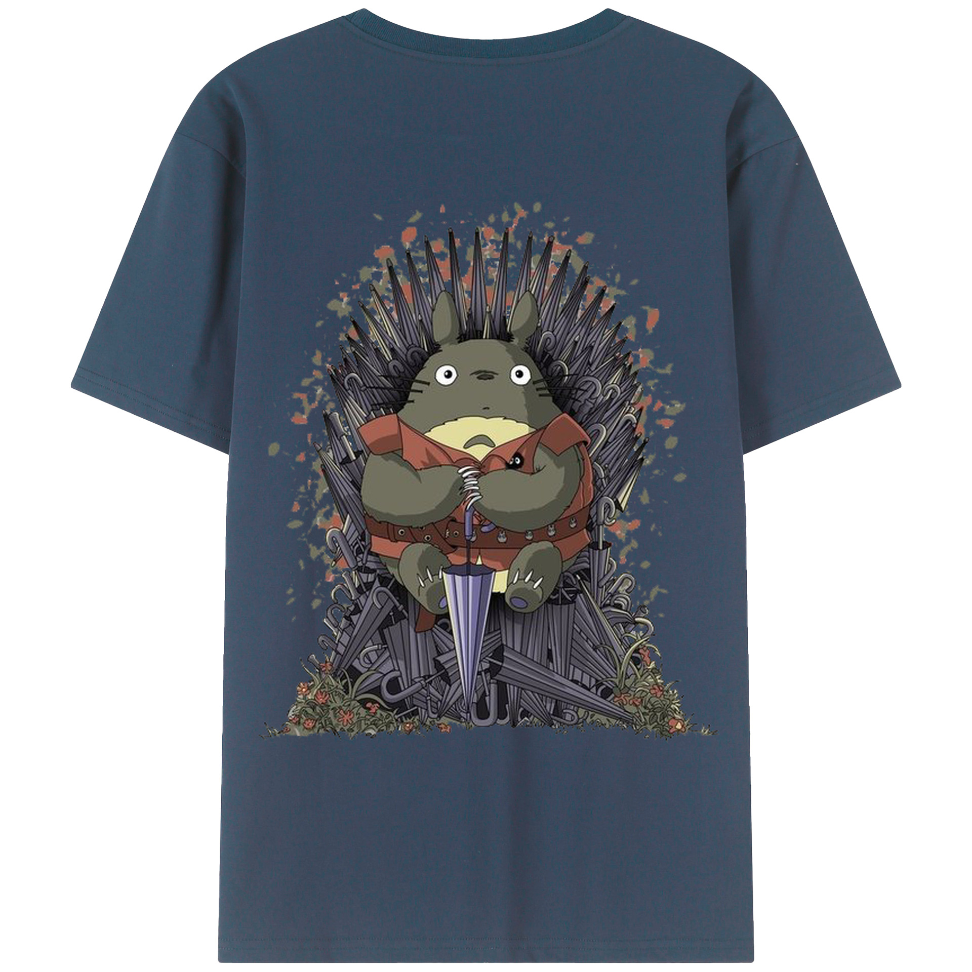 （画像用） となりのトトロ 草壁メイ 草壁サツキ My Neighbor Totoro Satsuki Kusakabe Mei Kusakabe 綿100％ メンズ半袖Tシャツ（バックプリント） 通気性