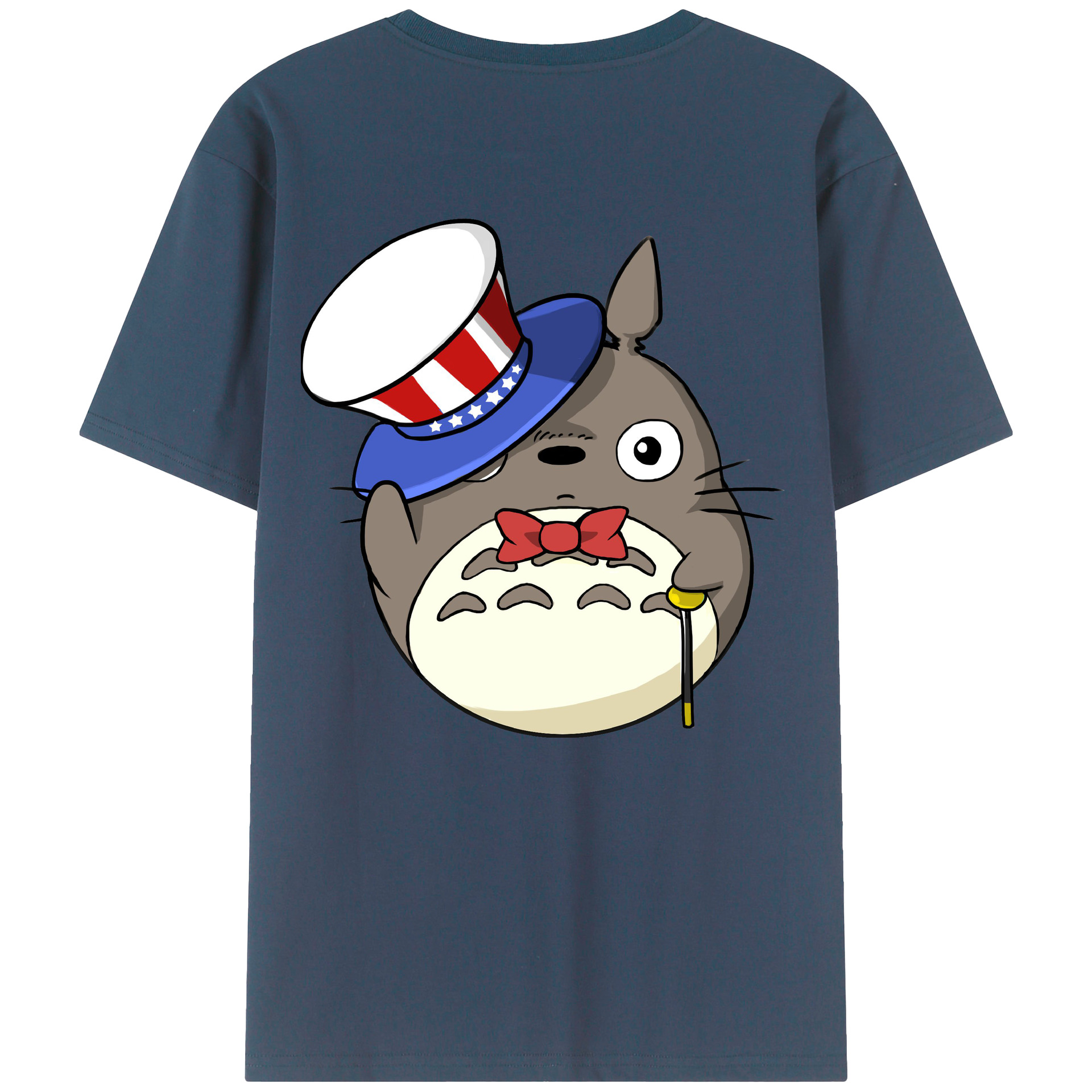 （画像用） となりのトトロ 草壁メイ 草壁サツキ My Neighbor Totoro Satsuki Kusakabe Mei Kusakabe 綿100％ メンズ半袖Tシャツ（バックプリント） 通気性