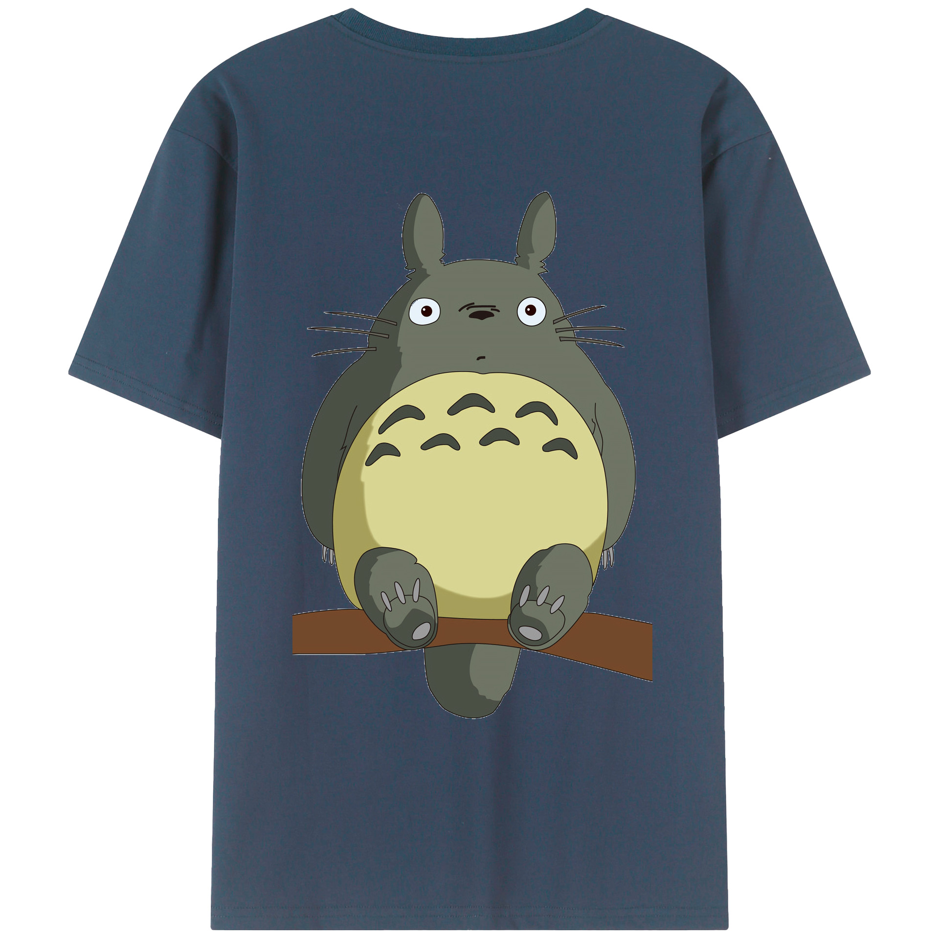 （画像用） となりのトトロ 草壁メイ 草壁サツキ My Neighbor Totoro Satsuki Kusakabe Mei Kusakabe 綿100％ メンズ半袖Tシャツ（バックプリント） 通気性