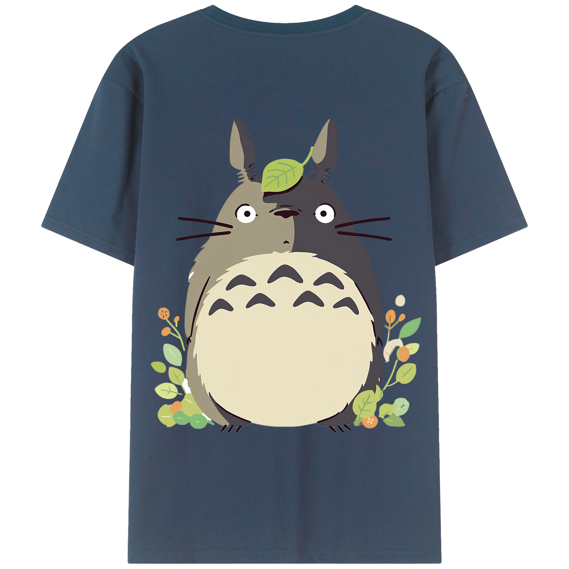 （画像用） となりのトトロ 草壁メイ 草壁サツキ My Neighbor Totoro Satsuki Kusakabe Mei Kusakabe 綿100％ メンズ半袖Tシャツ（バックプリント） 通気性