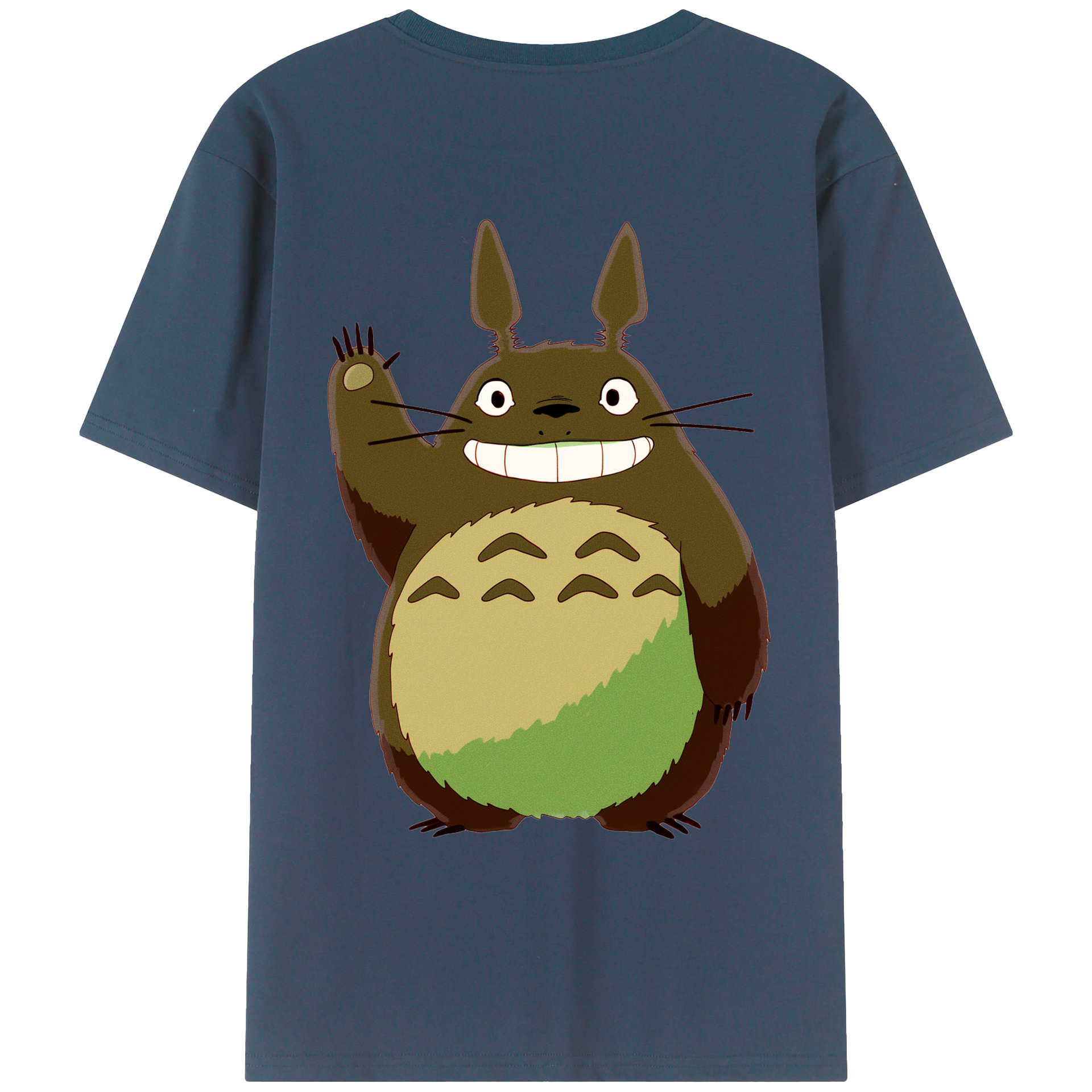（画像用） となりのトトロ 草壁メイ 草壁サツキ My Neighbor Totoro Satsuki Kusakabe Mei Kusakabe 綿100％ メンズ半袖Tシャツ（バックプリント） 通気性