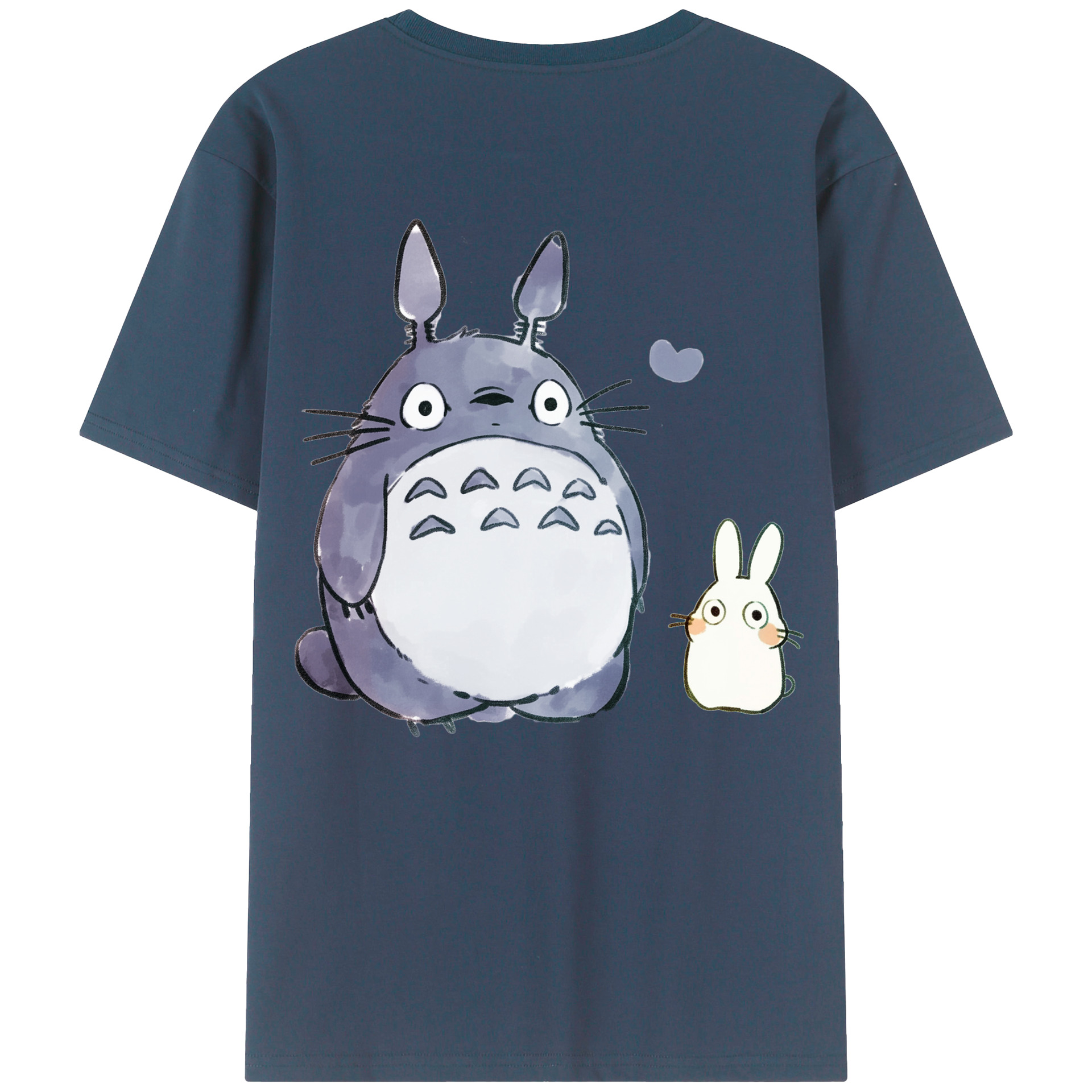 （画像用） となりのトトロ 草壁メイ 草壁サツキ My Neighbor Totoro Satsuki Kusakabe Mei Kusakabe 綿100％ メンズ半袖Tシャツ（バックプリント） 通気性
