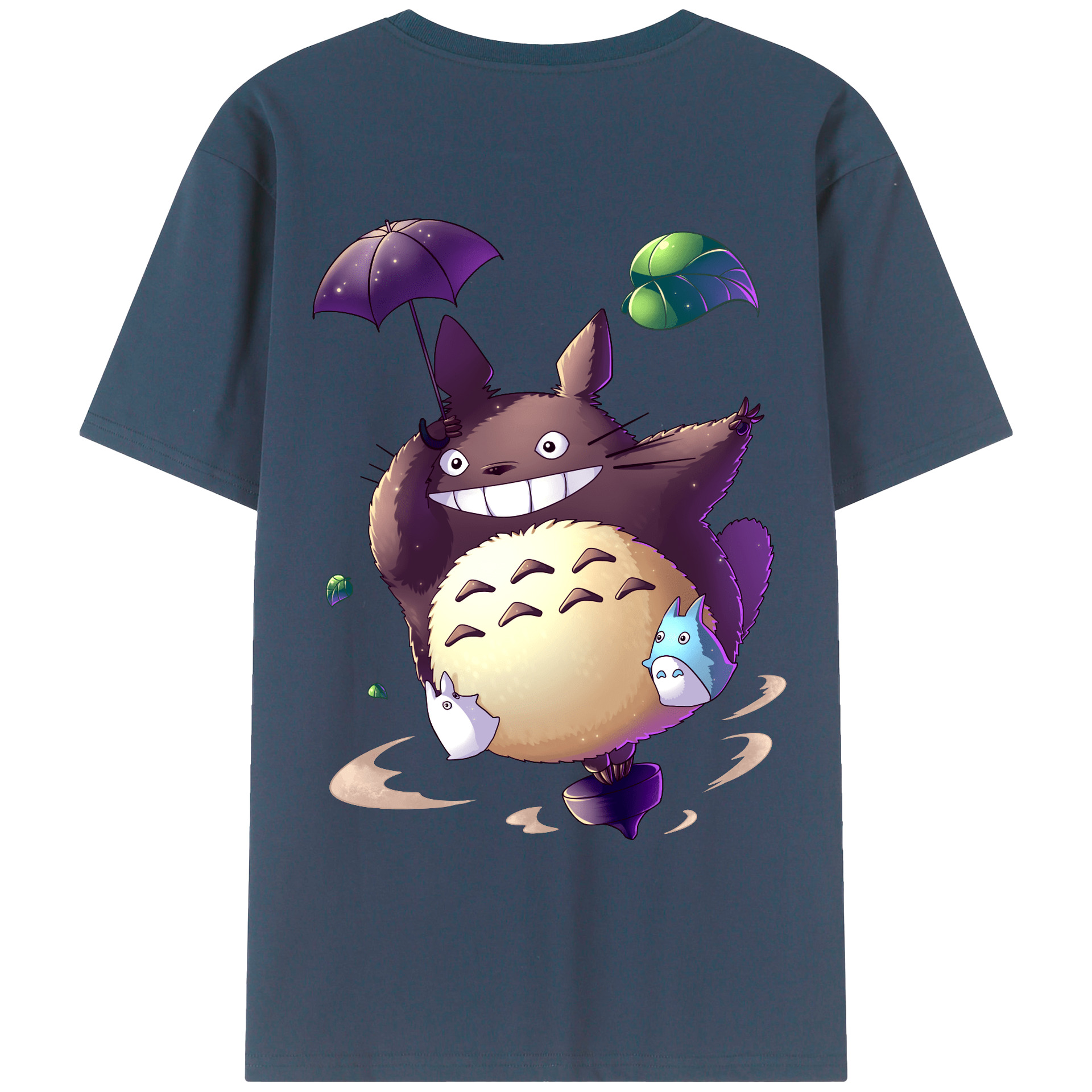 （画像用） となりのトトロ 草壁メイ 草壁サツキ My Neighbor Totoro Satsuki Kusakabe Mei Kusakabe 綿100％ メンズ半袖Tシャツ（バックプリント） 通気性