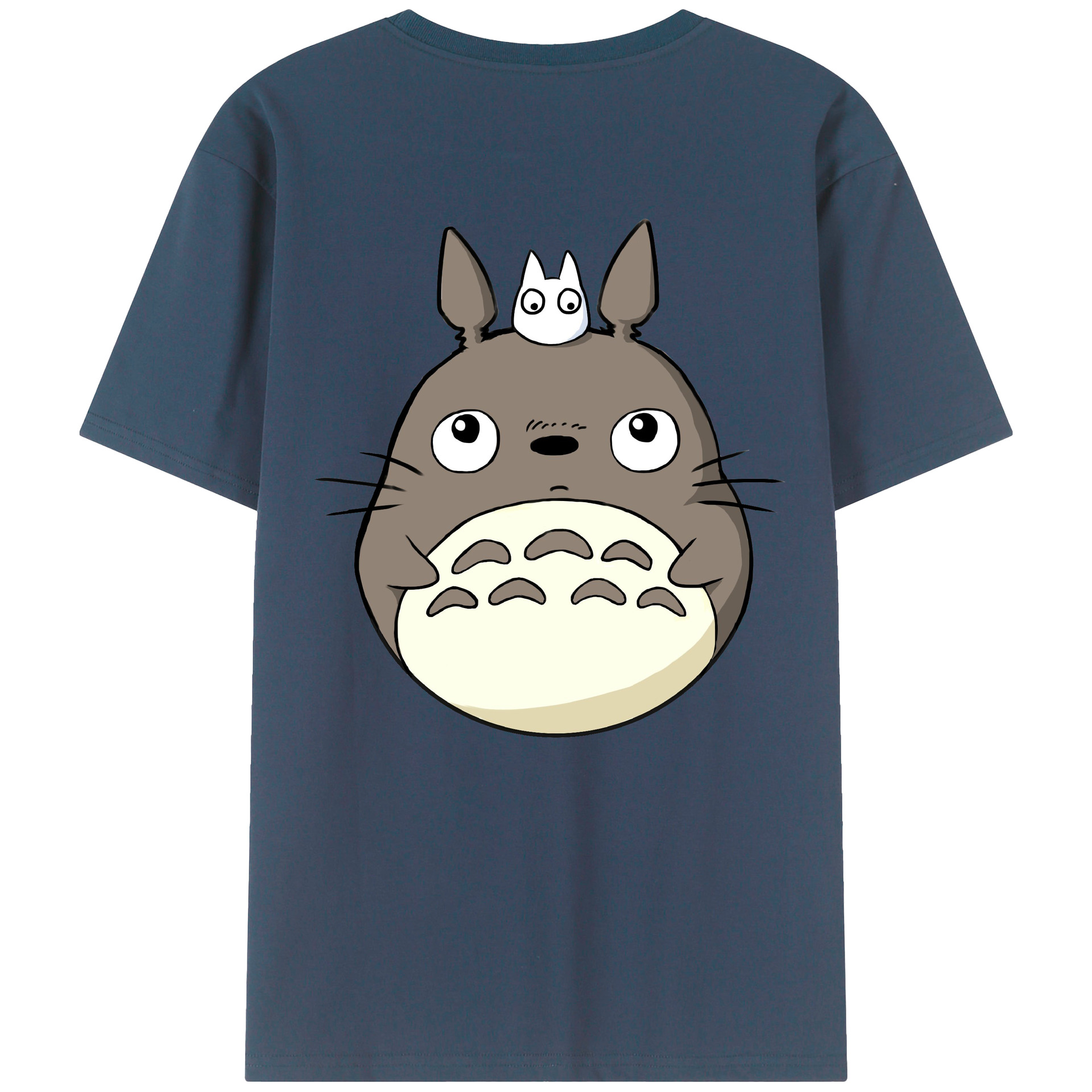 （画像用） となりのトトロ 草壁メイ 草壁サツキ My Neighbor Totoro Satsuki Kusakabe Mei Kusakabe 綿100％ メンズ半袖Tシャツ（バックプリント） 通気性