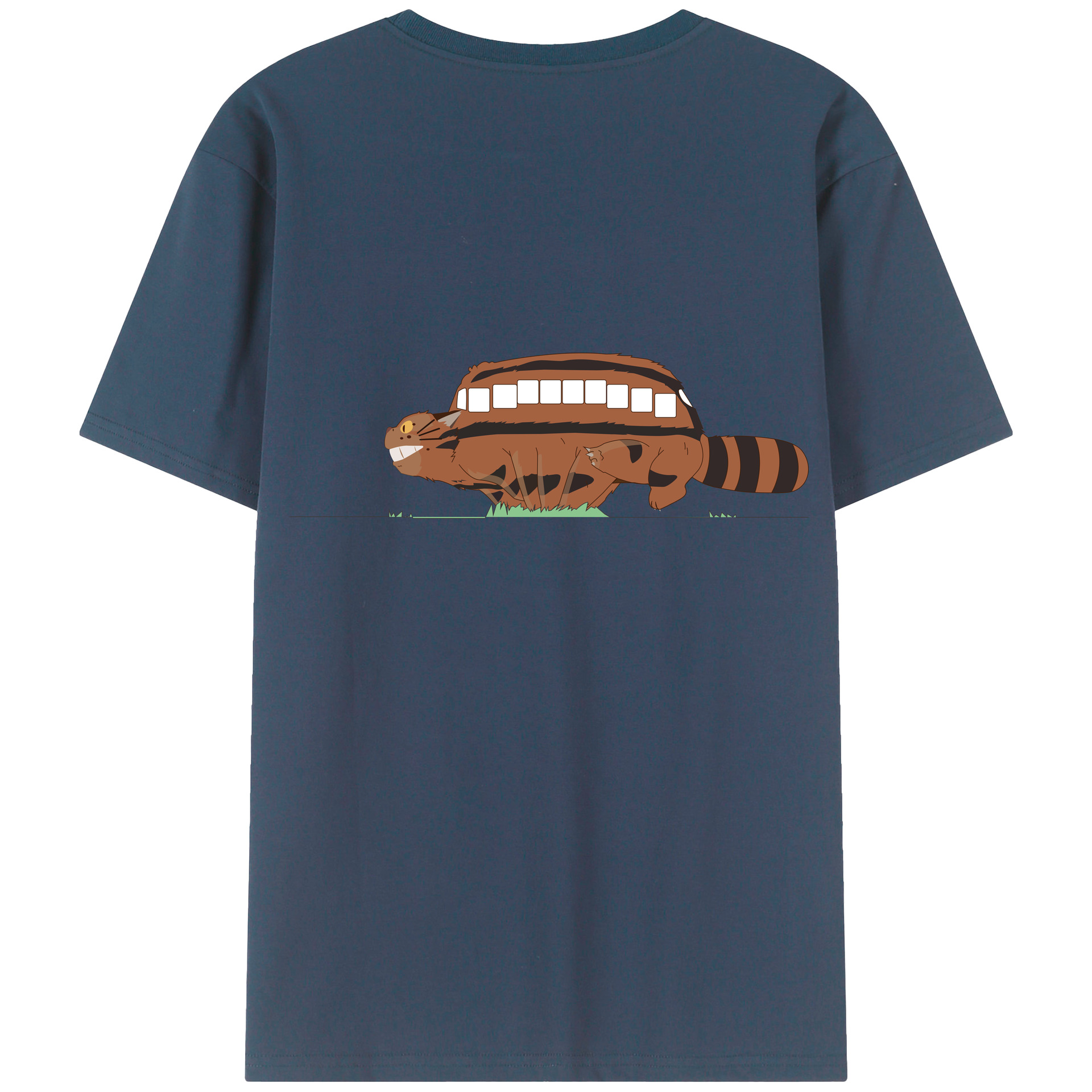（画像用） となりのトトロ 草壁メイ 草壁サツキ My Neighbor Totoro Satsuki Kusakabe Mei Kusakabe 綿100％ メンズ半袖Tシャツ（バックプリント） 通気性