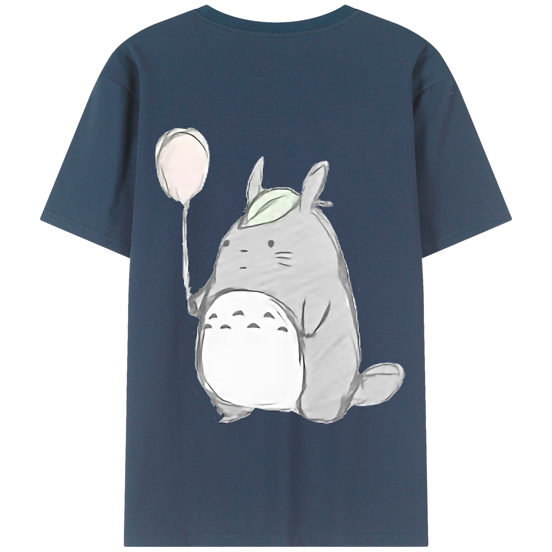 （画像用） となりのトトロ 草壁メイ 草壁サツキ My Neighbor Totoro Satsuki Kusakabe Mei Kusakabe 綿100％ メンズ半袖Tシャツ（バックプリント） 通気性