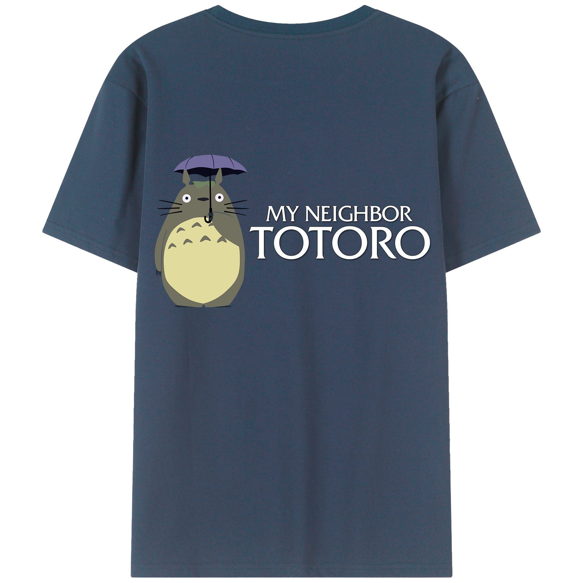 （画像用） となりのトトロ 草壁メイ 草壁サツキ My Neighbor Totoro Satsuki Kusakabe Mei Kusakabe 綿100％ メンズ半袖Tシャツ（バックプリント） 通気性