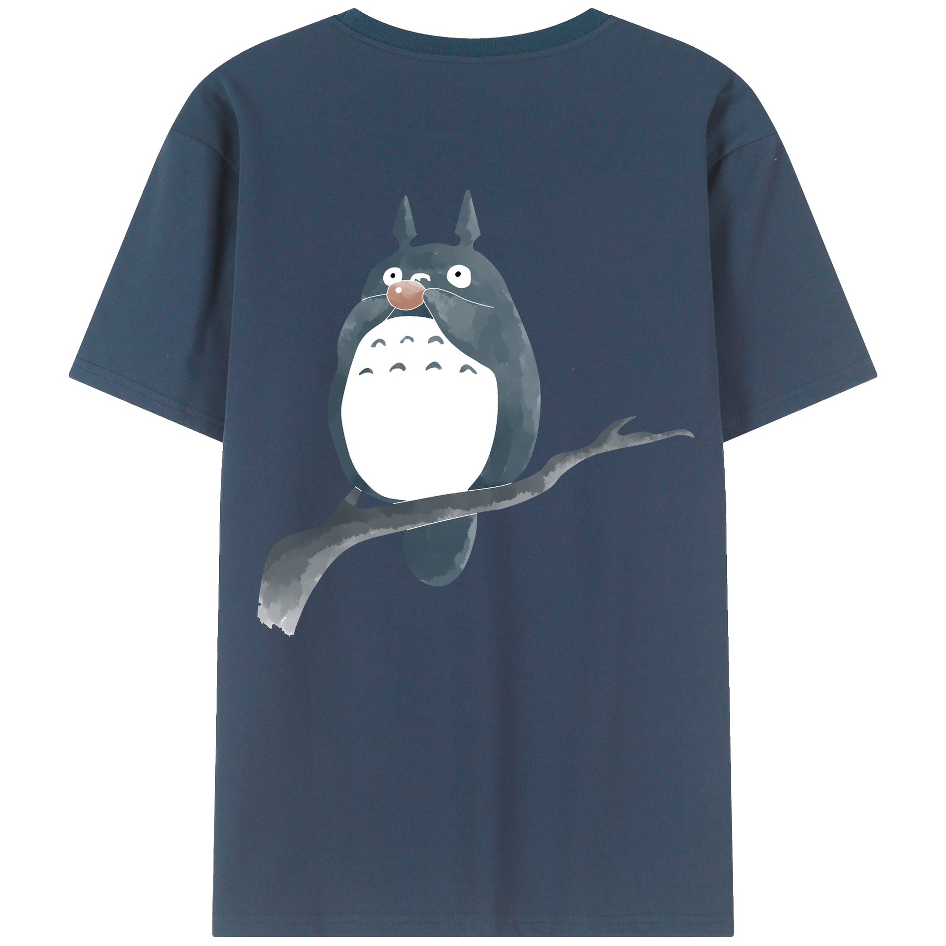 （画像用） となりのトトロ 草壁メイ 草壁サツキ My Neighbor Totoro Satsuki Kusakabe Mei Kusakabe 綿100％ メンズ半袖Tシャツ（バックプリント） 通気性