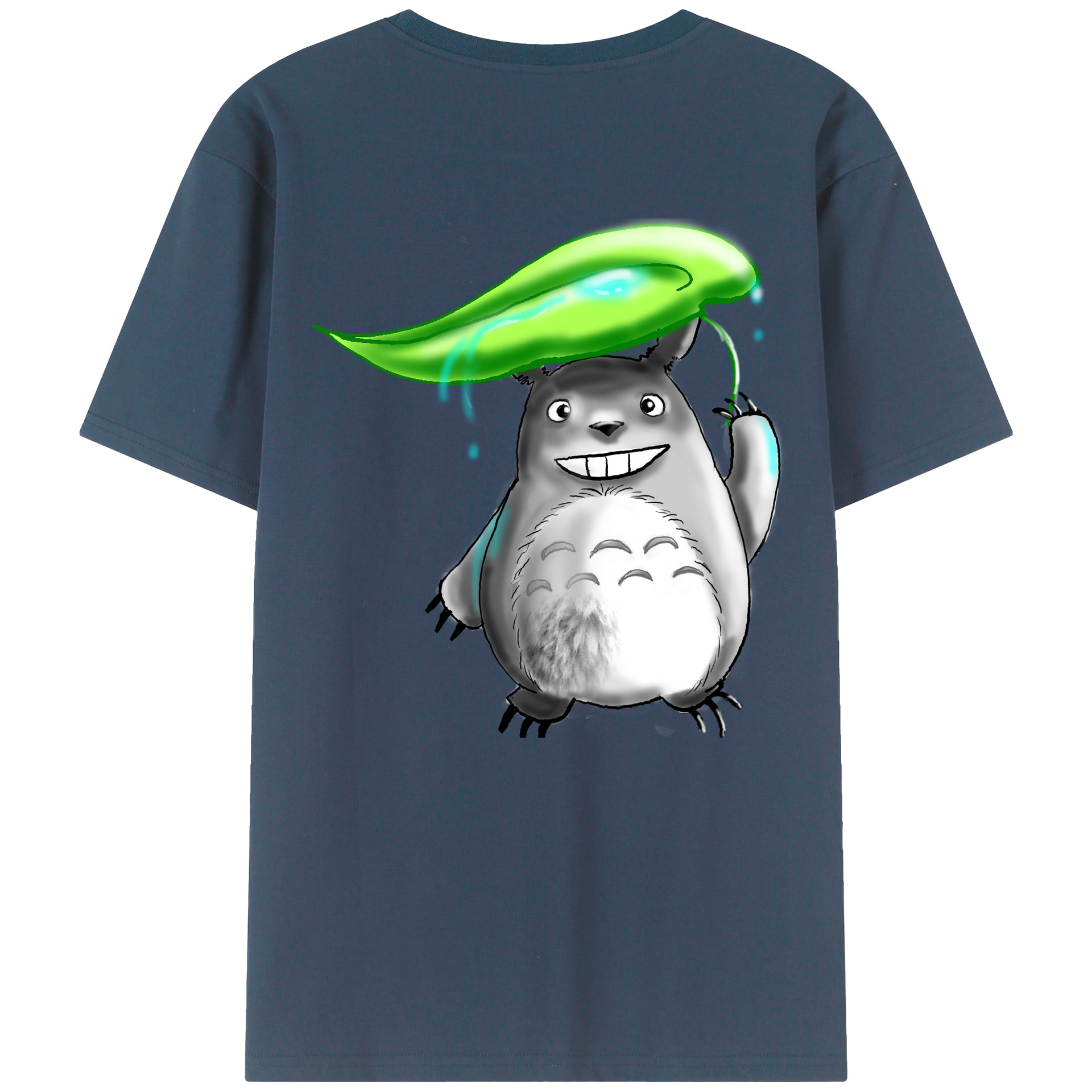 （画像用） となりのトトロ 草壁メイ 草壁サツキ My Neighbor Totoro Satsuki Kusakabe Mei Kusakabe 綿100％ メンズ半袖Tシャツ（バックプリント） 通気性