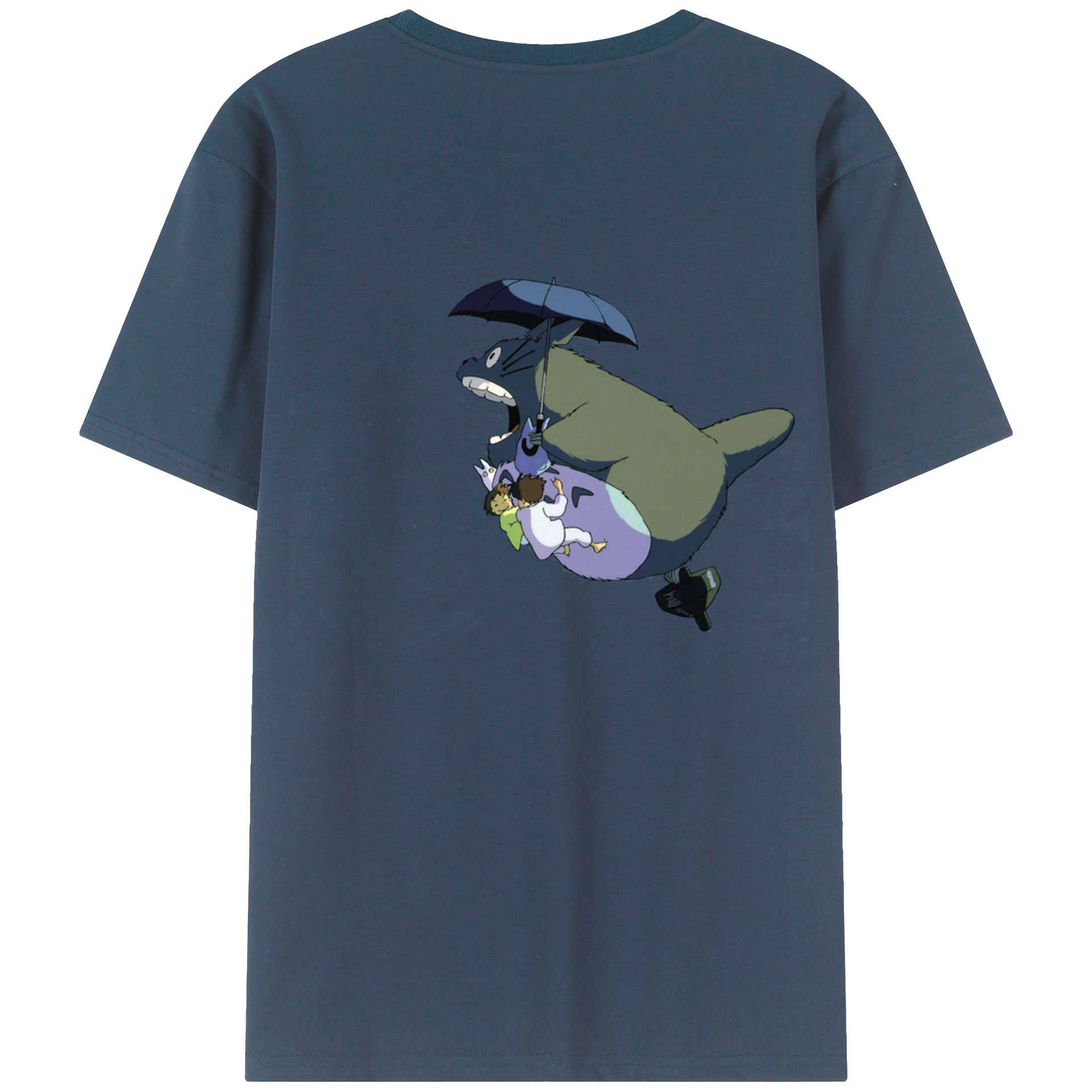 （画像用） となりのトトロ 草壁メイ 草壁サツキ My Neighbor Totoro Satsuki Kusakabe Mei Kusakabe 綿100％ メンズ半袖Tシャツ（バックプリント） 通気性