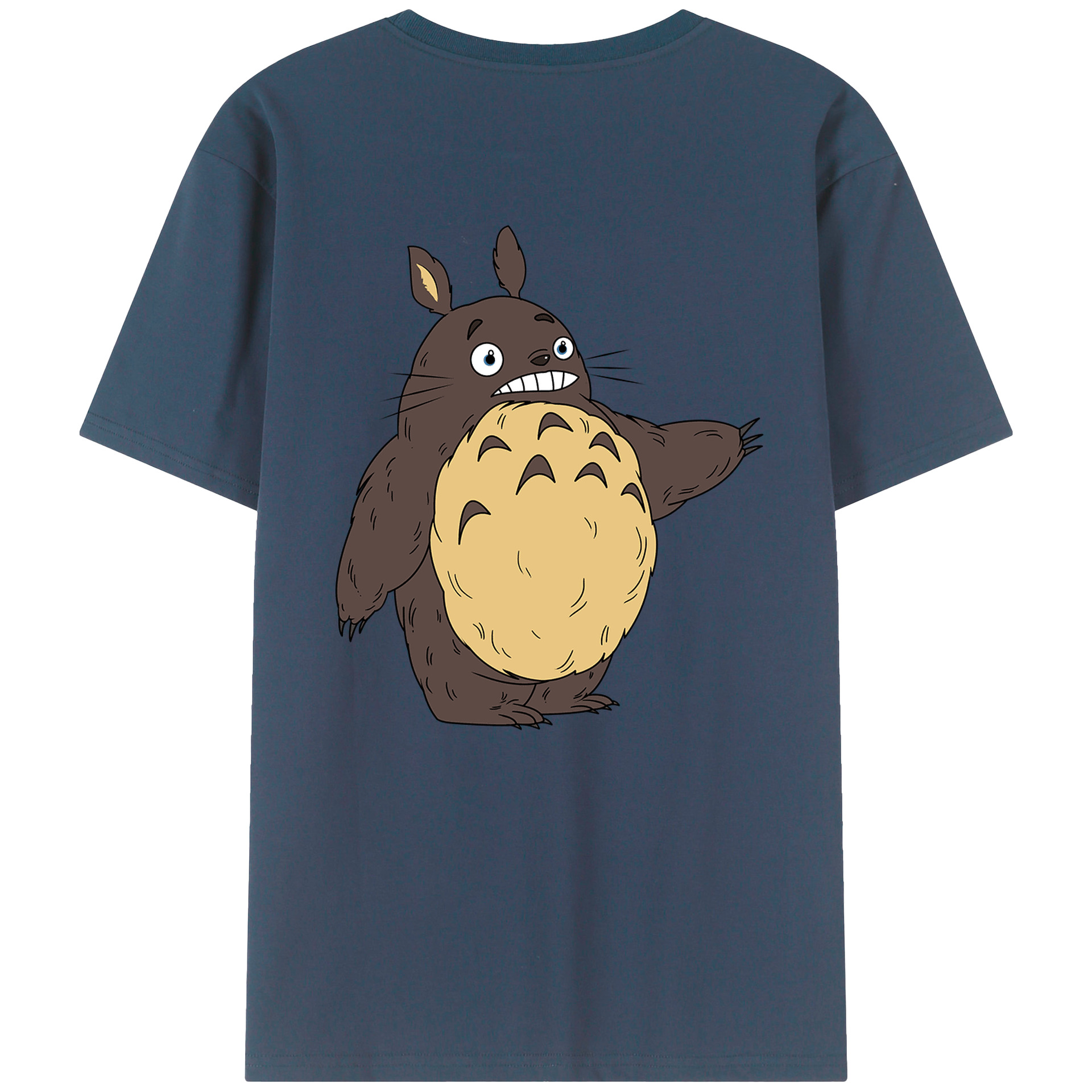 （画像用） となりのトトロ 草壁メイ 草壁サツキ My Neighbor Totoro Satsuki Kusakabe Mei Kusakabe 綿100％ メンズ半袖Tシャツ（バックプリント） 通気性
