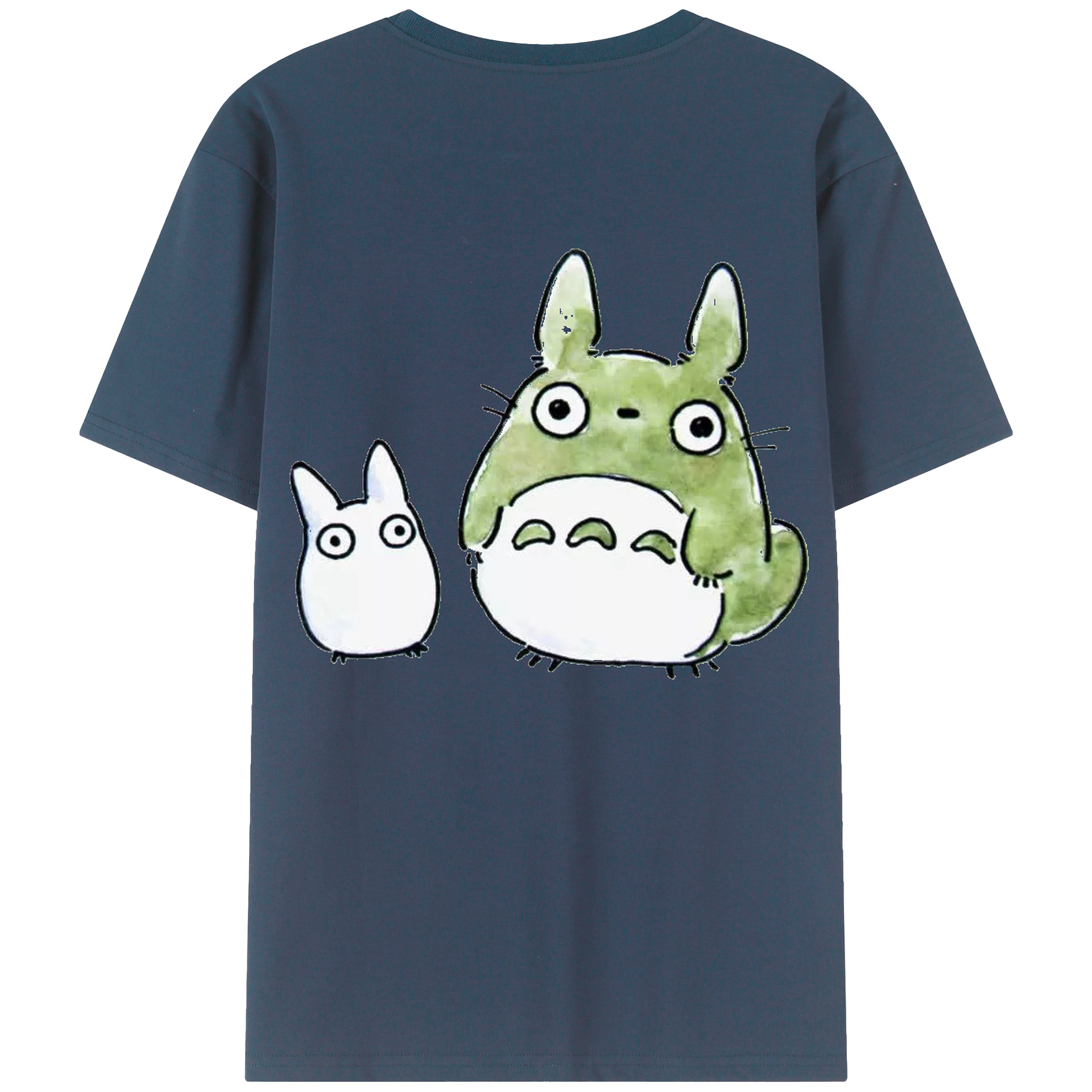 （画像用） となりのトトロ 草壁メイ 草壁サツキ My Neighbor Totoro Satsuki Kusakabe Mei Kusakabe 綿100％ メンズ半袖Tシャツ（バックプリント） 通気性