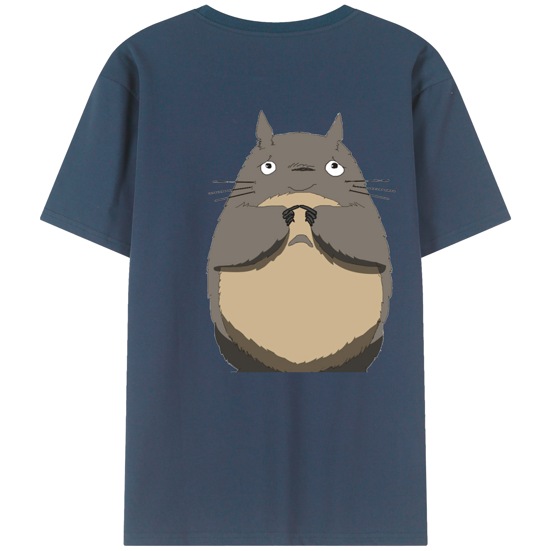（画像用） となりのトトロ 草壁メイ 草壁サツキ My Neighbor Totoro Satsuki Kusakabe Mei Kusakabe 綿100％ メンズ半袖Tシャツ（バックプリント） 通気性