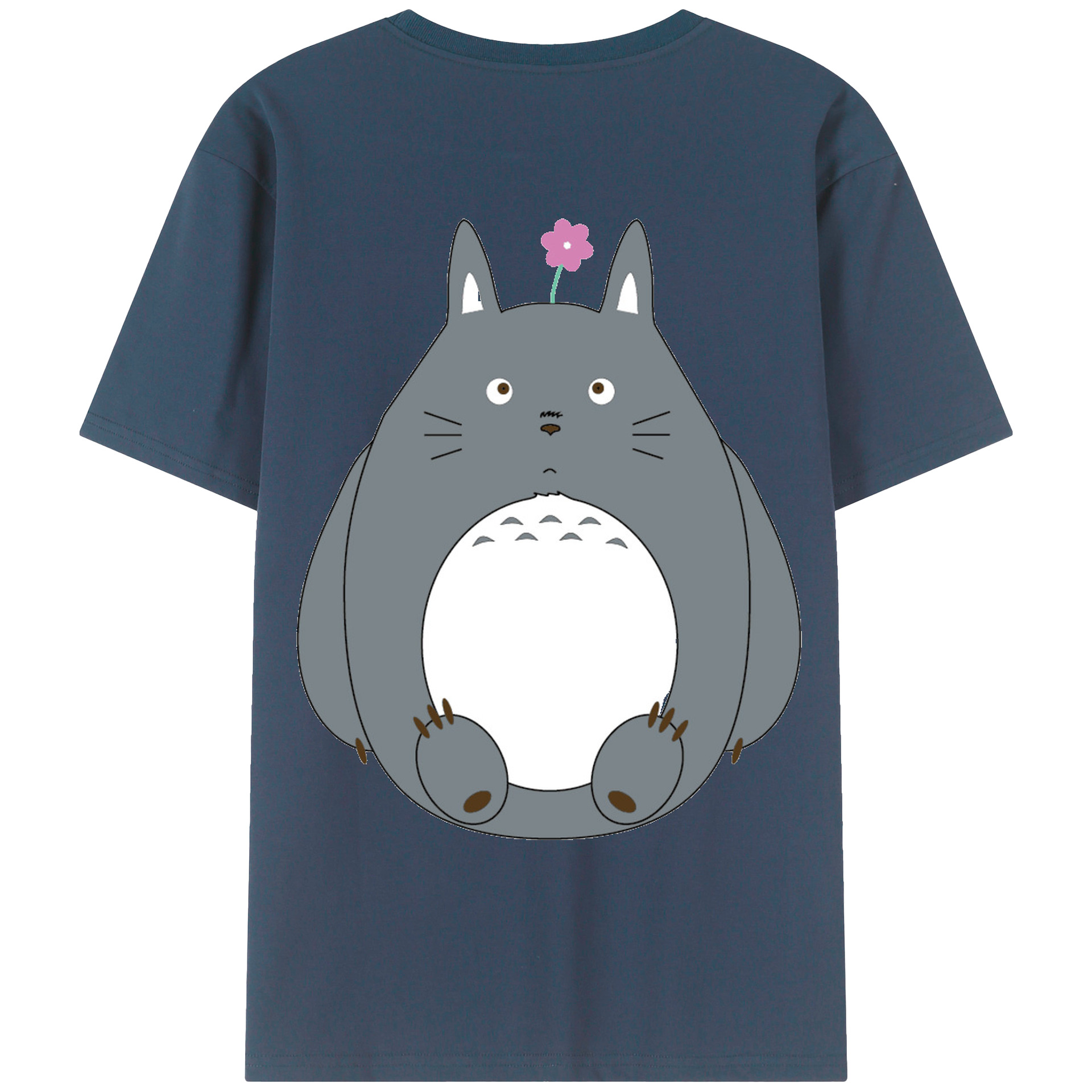 （画像用） となりのトトロ 草壁メイ 草壁サツキ My Neighbor Totoro Satsuki Kusakabe Mei Kusakabe 綿100％ メンズ半袖Tシャツ（バックプリント） 通気性