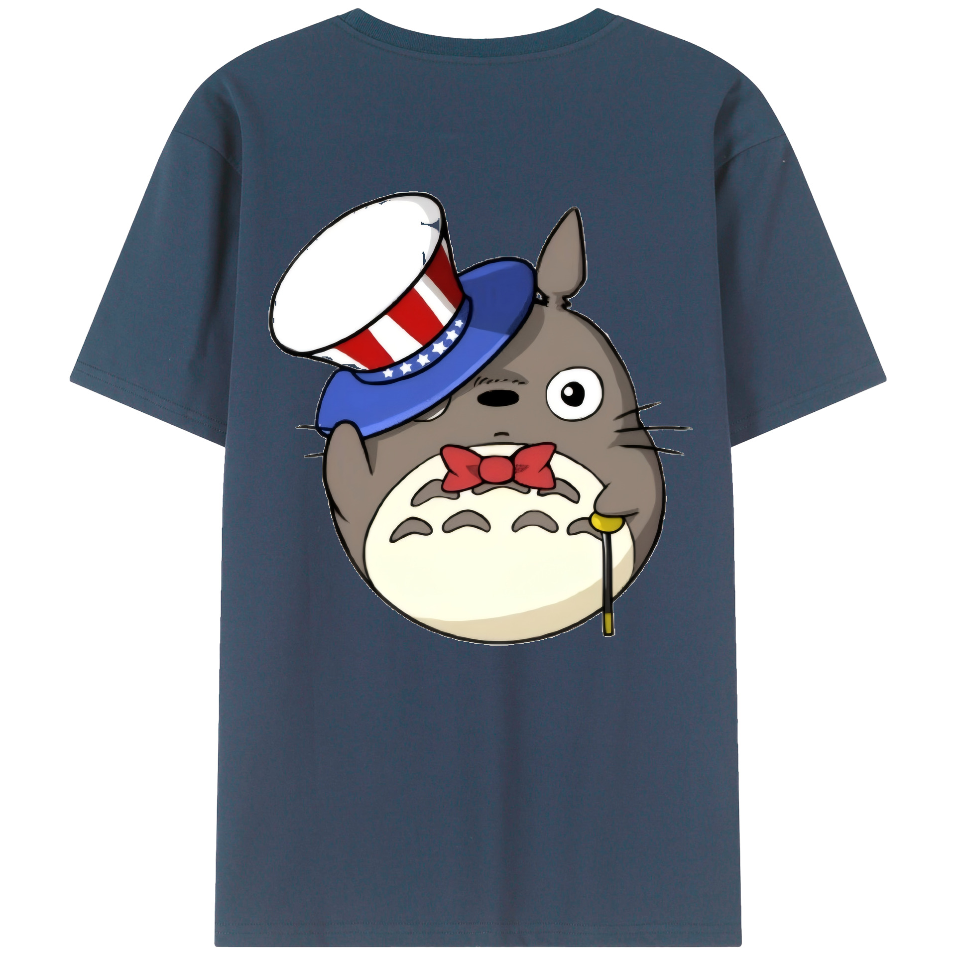 （画像用） となりのトトロ 草壁メイ 草壁サツキ My Neighbor Totoro Satsuki Kusakabe Mei Kusakabe 綿100％ メンズ半袖Tシャツ（バックプリント） 通気性