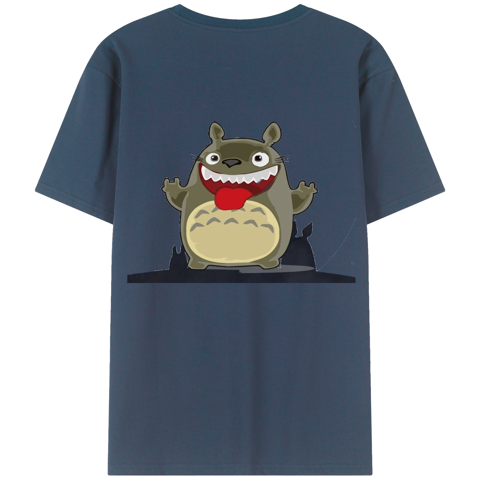 （画像用） となりのトトロ 草壁メイ 草壁サツキ My Neighbor Totoro Satsuki Kusakabe Mei Kusakabe 綿100％ メンズ半袖Tシャツ（バックプリント） 通気性