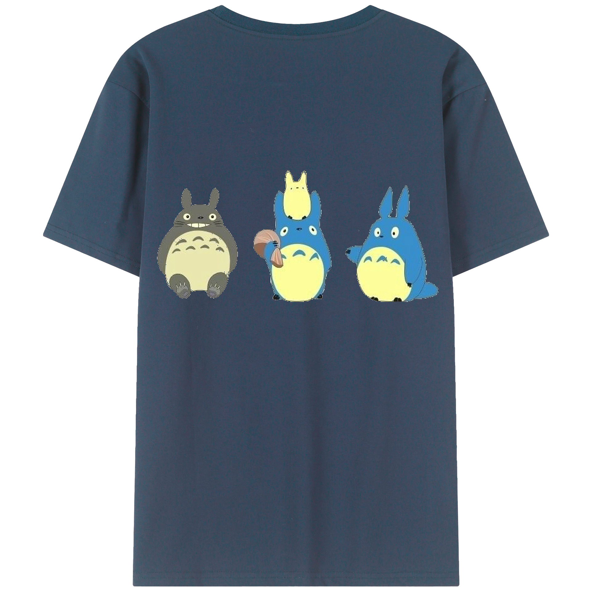 （画像用） となりのトトロ 草壁メイ 草壁サツキ My Neighbor Totoro Satsuki Kusakabe Mei Kusakabe 綿100％ メンズ半袖Tシャツ（バックプリント） 通気性