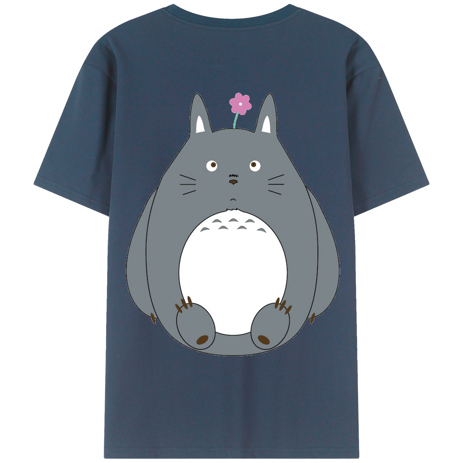 （画像用） となりのトトロ 草壁メイ 草壁サツキ My Neighbor Totoro Satsuki Kusakabe Mei Kusakabe 綿100％ メンズ半袖Tシャツ（バックプリント） 通気性