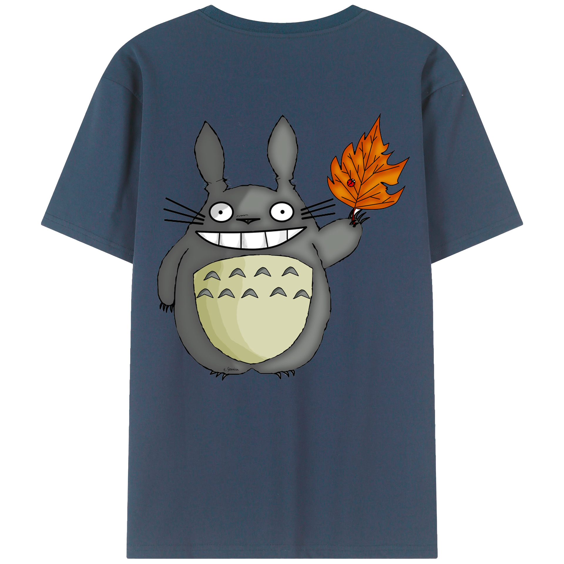（画像用） となりのトトロ 草壁メイ 草壁サツキ My Neighbor Totoro Satsuki Kusakabe Mei Kusakabe 綿100％ メンズ半袖Tシャツ（バックプリント） 通気性