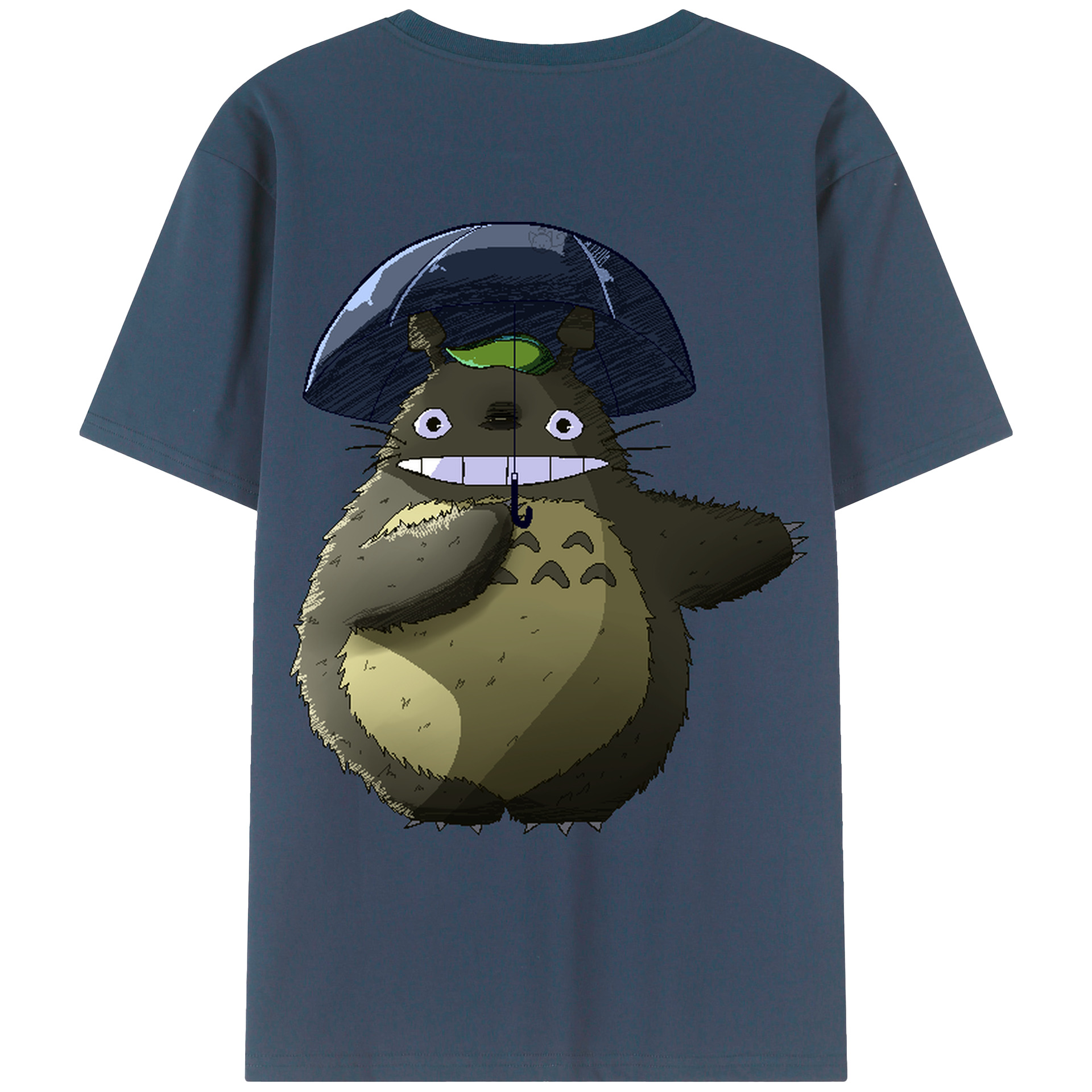 （画像用） となりのトトロ 草壁メイ 草壁サツキ My Neighbor Totoro Satsuki Kusakabe Mei Kusakabe 綿100％ メンズ半袖Tシャツ（バックプリント） 通気性