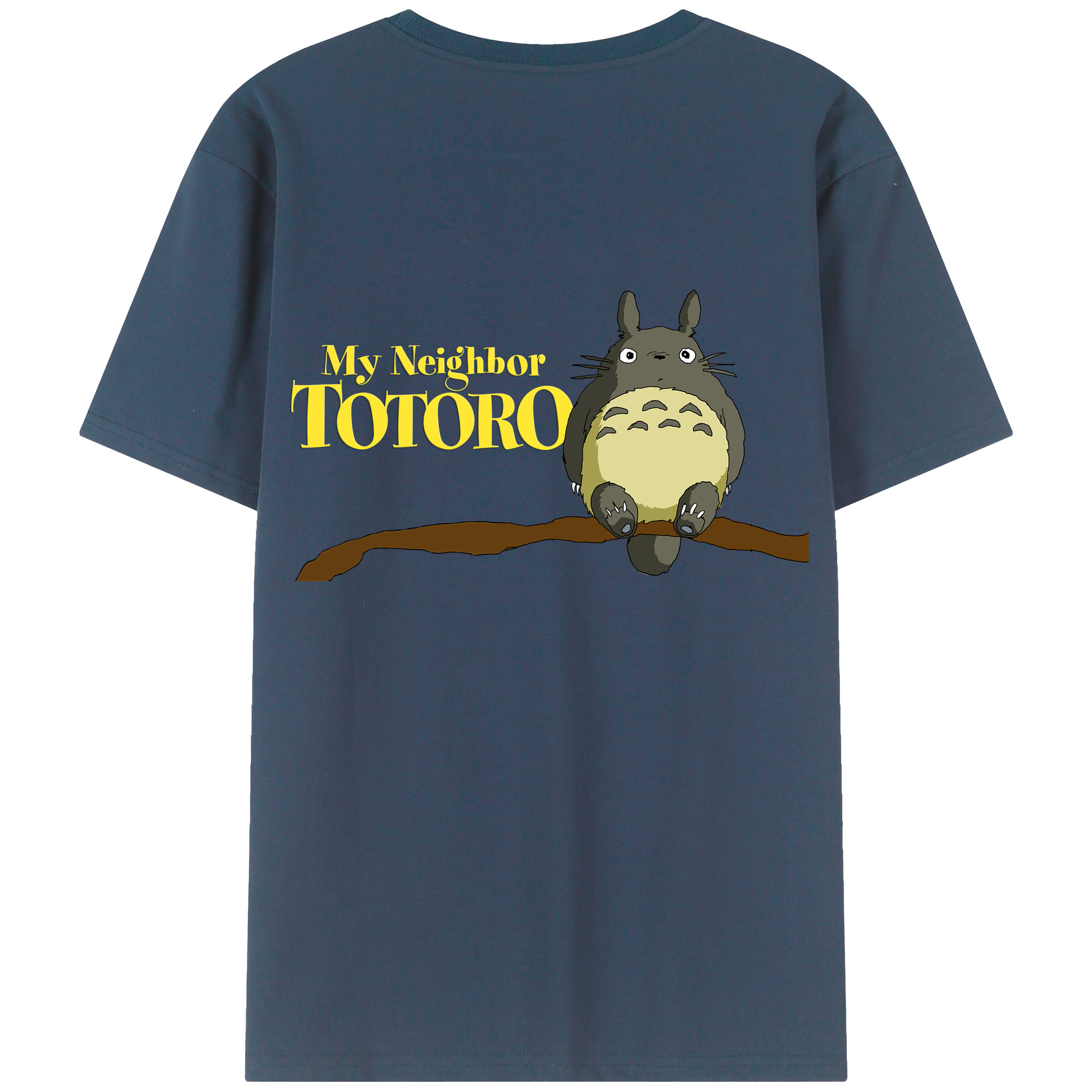 （画像用） となりのトトロ 草壁メイ 草壁サツキ My Neighbor Totoro Satsuki Kusakabe Mei Kusakabe 綿100％ メンズ半袖Tシャツ（バックプリント） 通気性