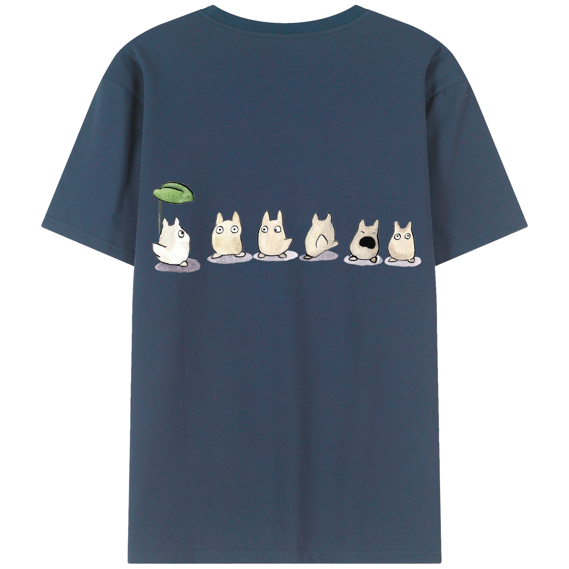 （画像用） となりのトトロ 草壁メイ 草壁サツキ My Neighbor Totoro Satsuki Kusakabe Mei Kusakabe 綿100％ メンズ半袖Tシャツ（バックプリント） 通気性