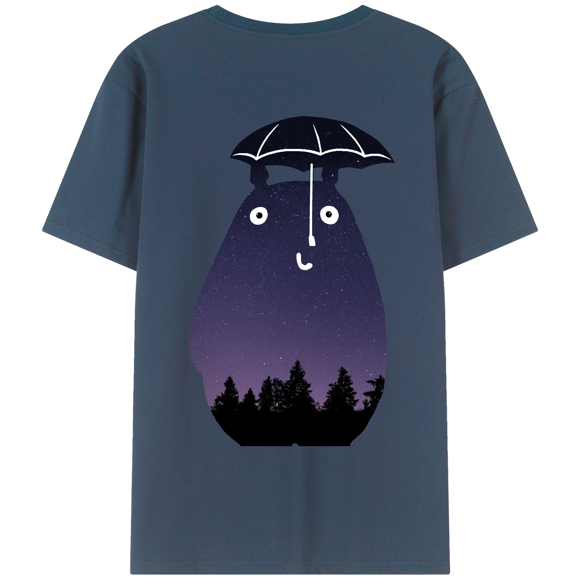 （画像用） となりのトトロ 草壁メイ 草壁サツキ My Neighbor Totoro Satsuki Kusakabe Mei Kusakabe 綿100％ メンズ半袖Tシャツ（バックプリント） 通気性