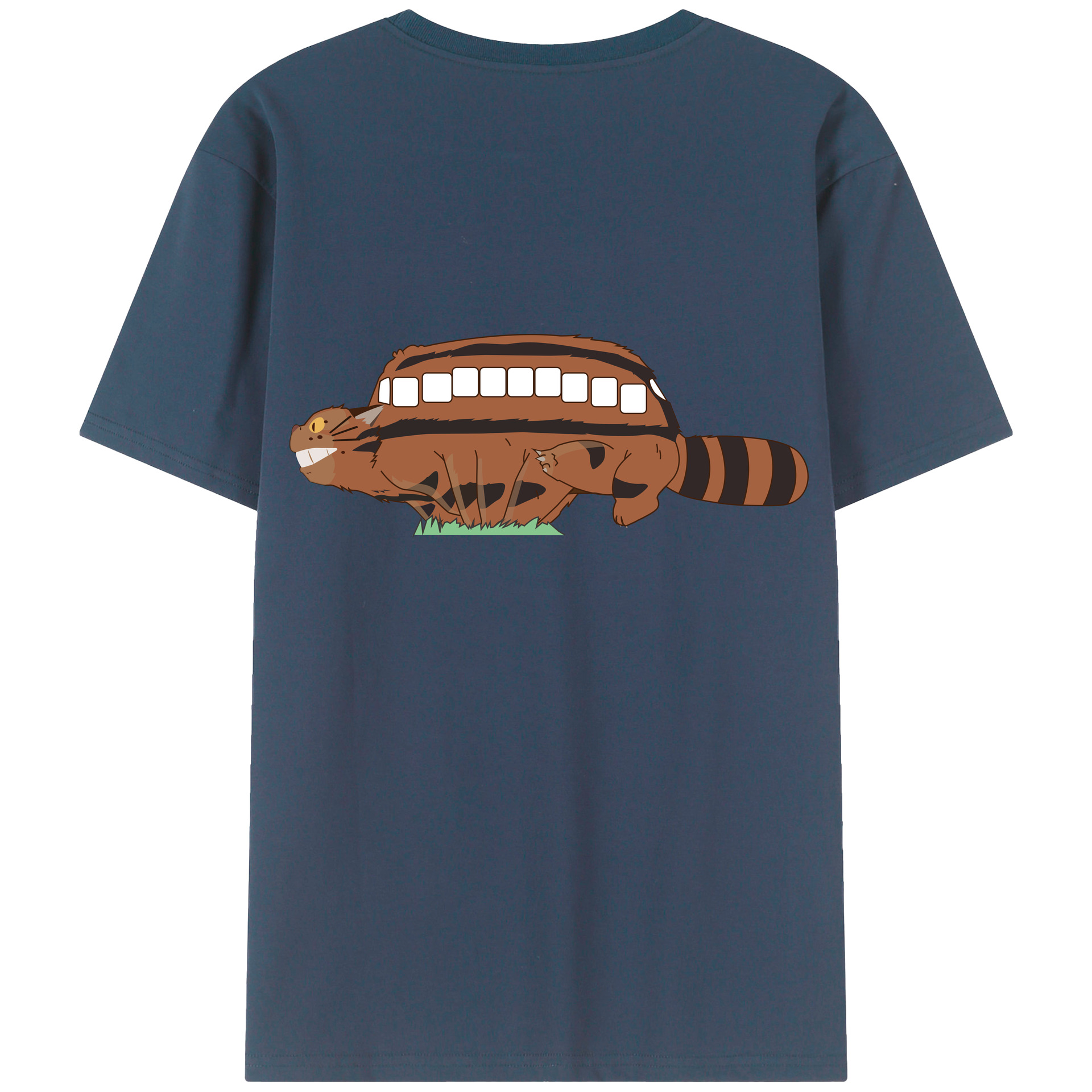 （画像用） となりのトトロ 草壁メイ 草壁サツキ My Neighbor Totoro Satsuki Kusakabe Mei Kusakabe 綿100％ メンズ半袖Tシャツ（バックプリント） 通気性