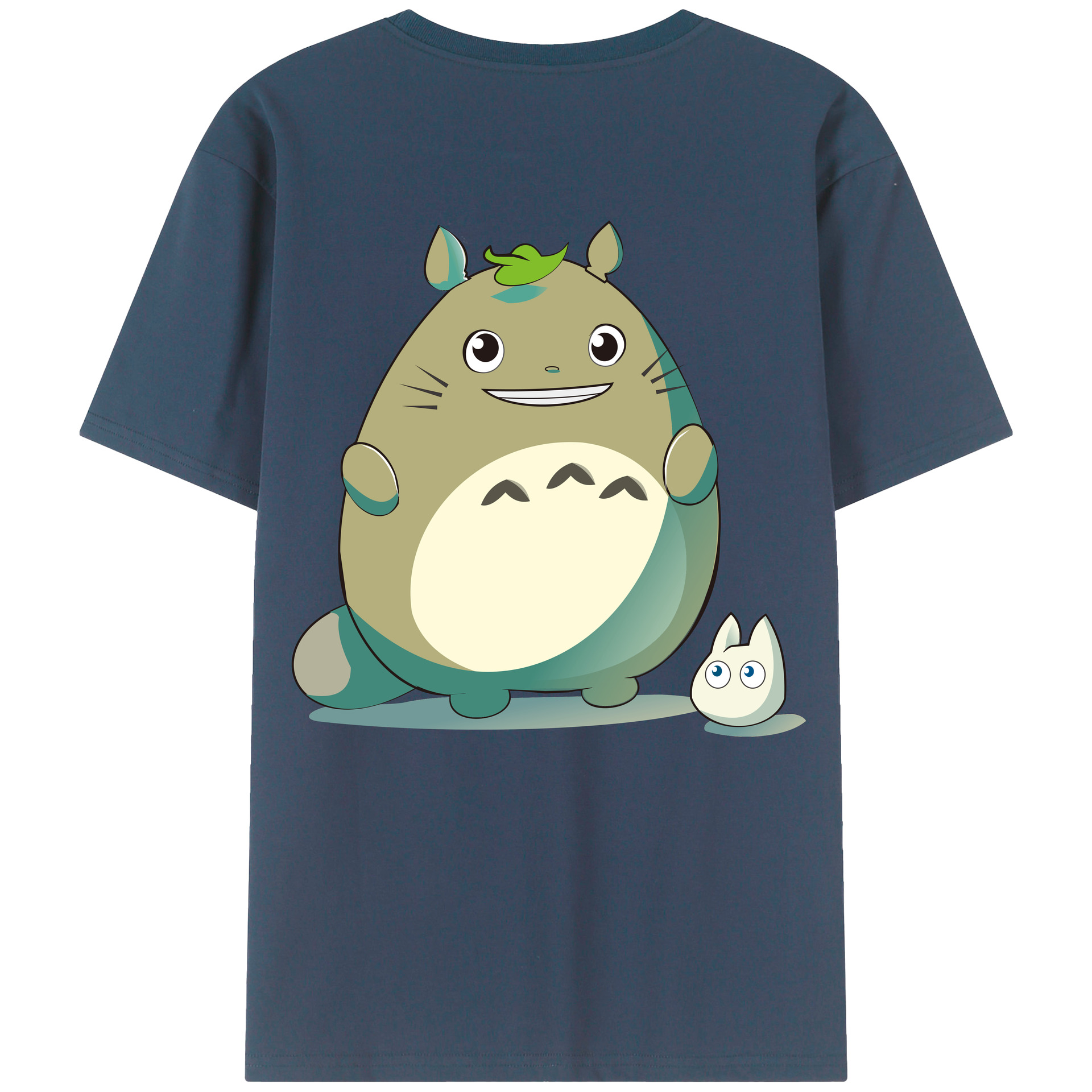 （画像用） となりのトトロ 草壁メイ 草壁サツキ My Neighbor Totoro Satsuki Kusakabe Mei Kusakabe 綿100％ メンズ半袖Tシャツ（バックプリント） 通気性