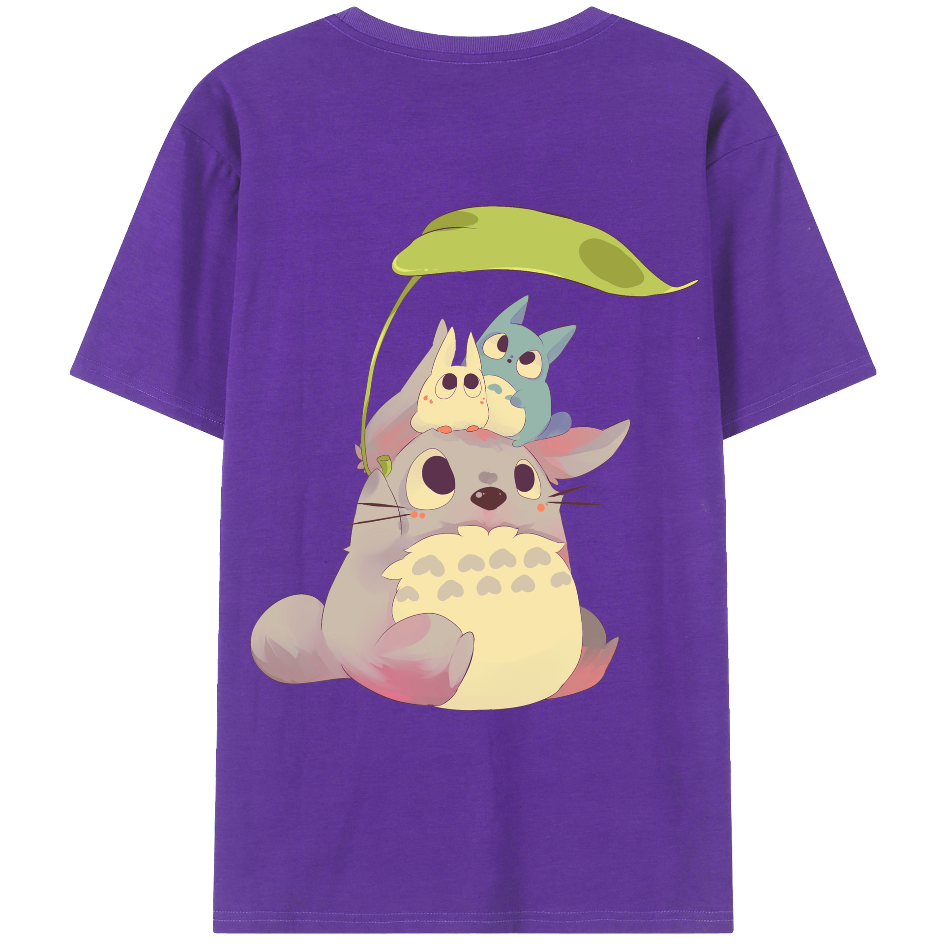 （画像用） となりのトトロ 草壁メイ 草壁サツキ My Neighbor Totoro Satsuki Kusakabe Mei Kusakabe 綿100％ メンズ半袖Tシャツ（バックプリント） 通気性