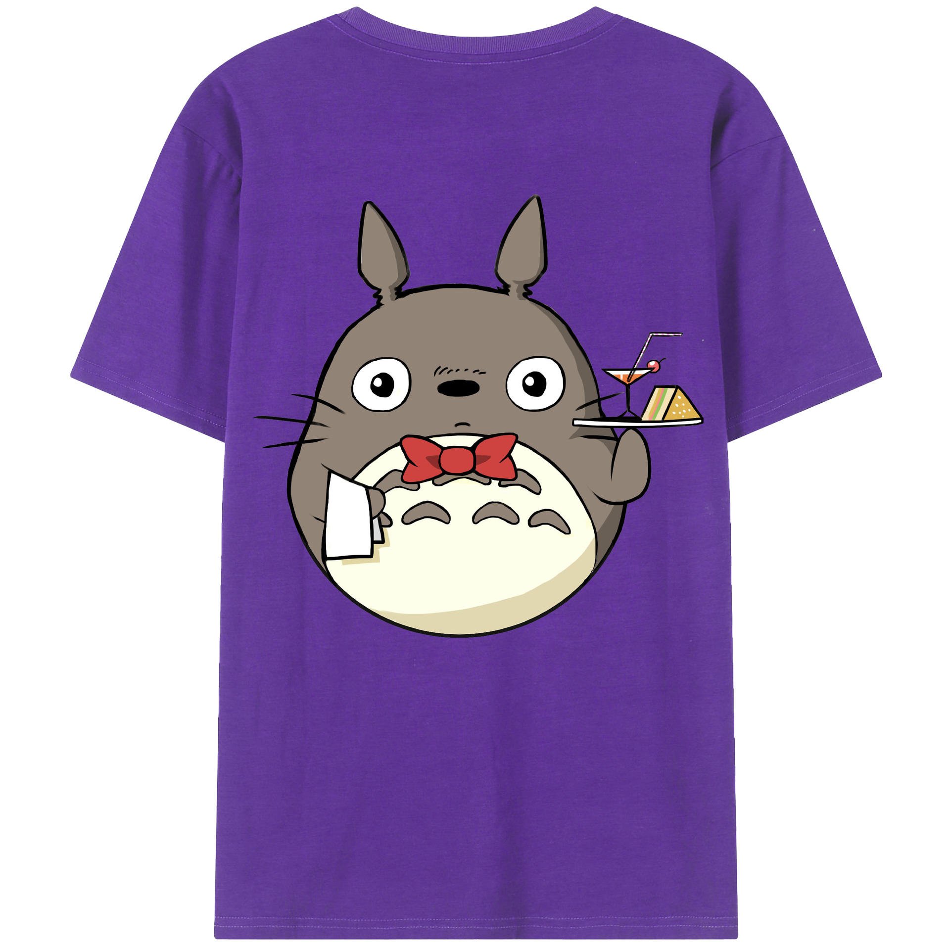 （画像用） となりのトトロ 草壁メイ 草壁サツキ My Neighbor Totoro Satsuki Kusakabe Mei Kusakabe 綿100％ メンズ半袖Tシャツ（バックプリント） 通気性