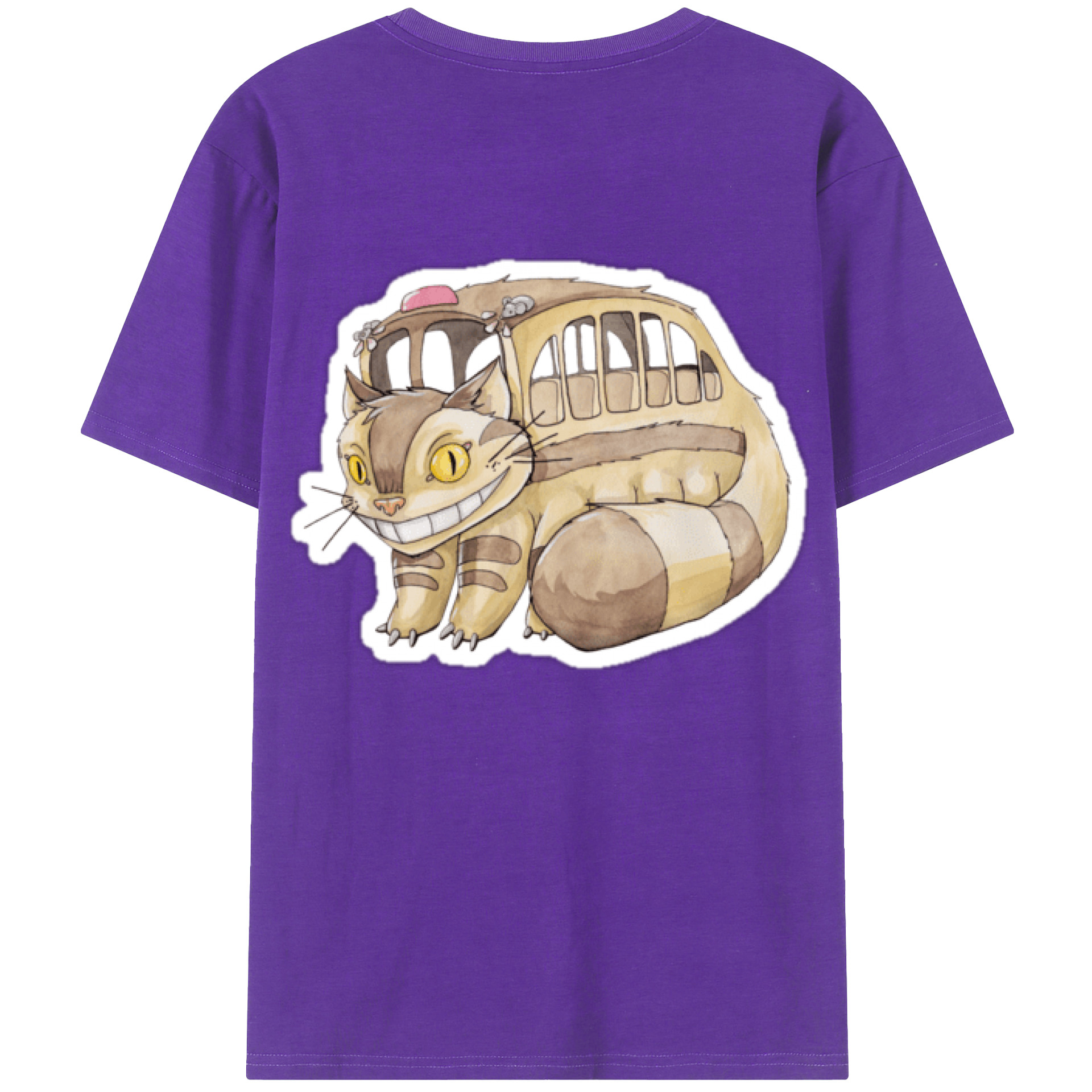 （画像用） となりのトトロ 草壁メイ 草壁サツキ My Neighbor Totoro Satsuki Kusakabe Mei Kusakabe 綿100％ メンズ半袖Tシャツ（バックプリント） 通気性