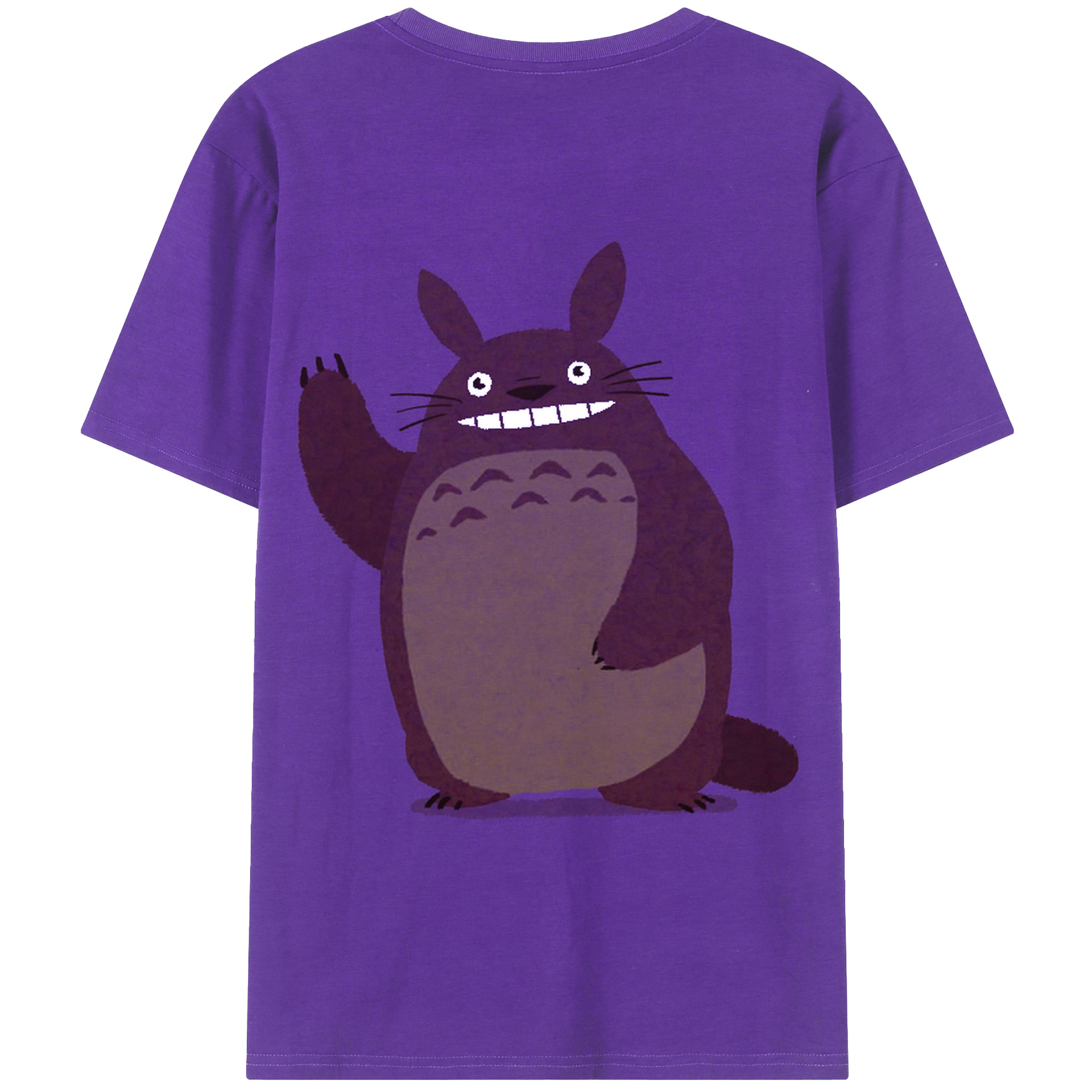 （画像用） となりのトトロ 草壁メイ 草壁サツキ My Neighbor Totoro Satsuki Kusakabe Mei Kusakabe 綿100％ メンズ半袖Tシャツ（バックプリント） 通気性