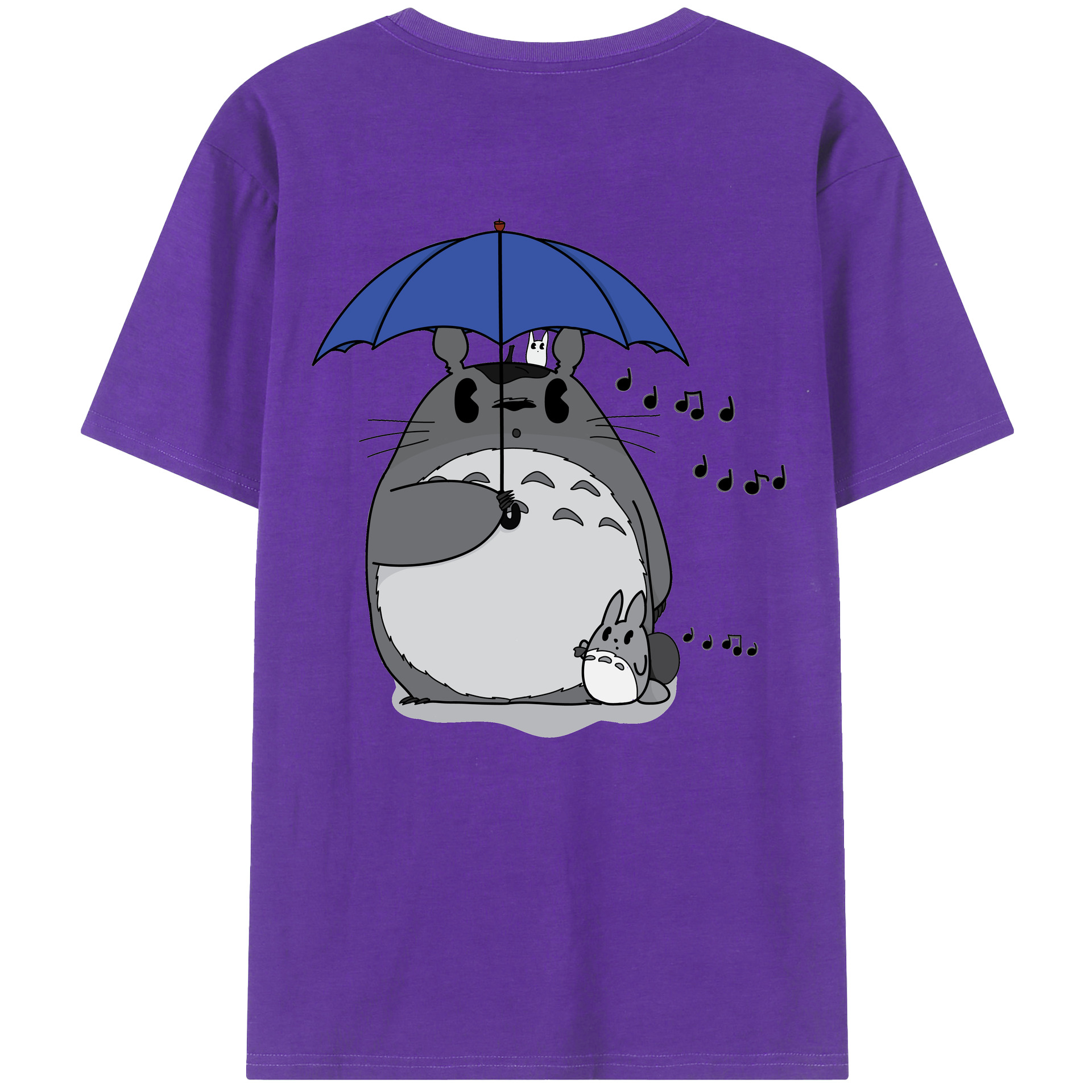 （画像用） となりのトトロ 草壁メイ 草壁サツキ My Neighbor Totoro Satsuki Kusakabe Mei Kusakabe 綿100％ メンズ半袖Tシャツ（バックプリント） 通気性