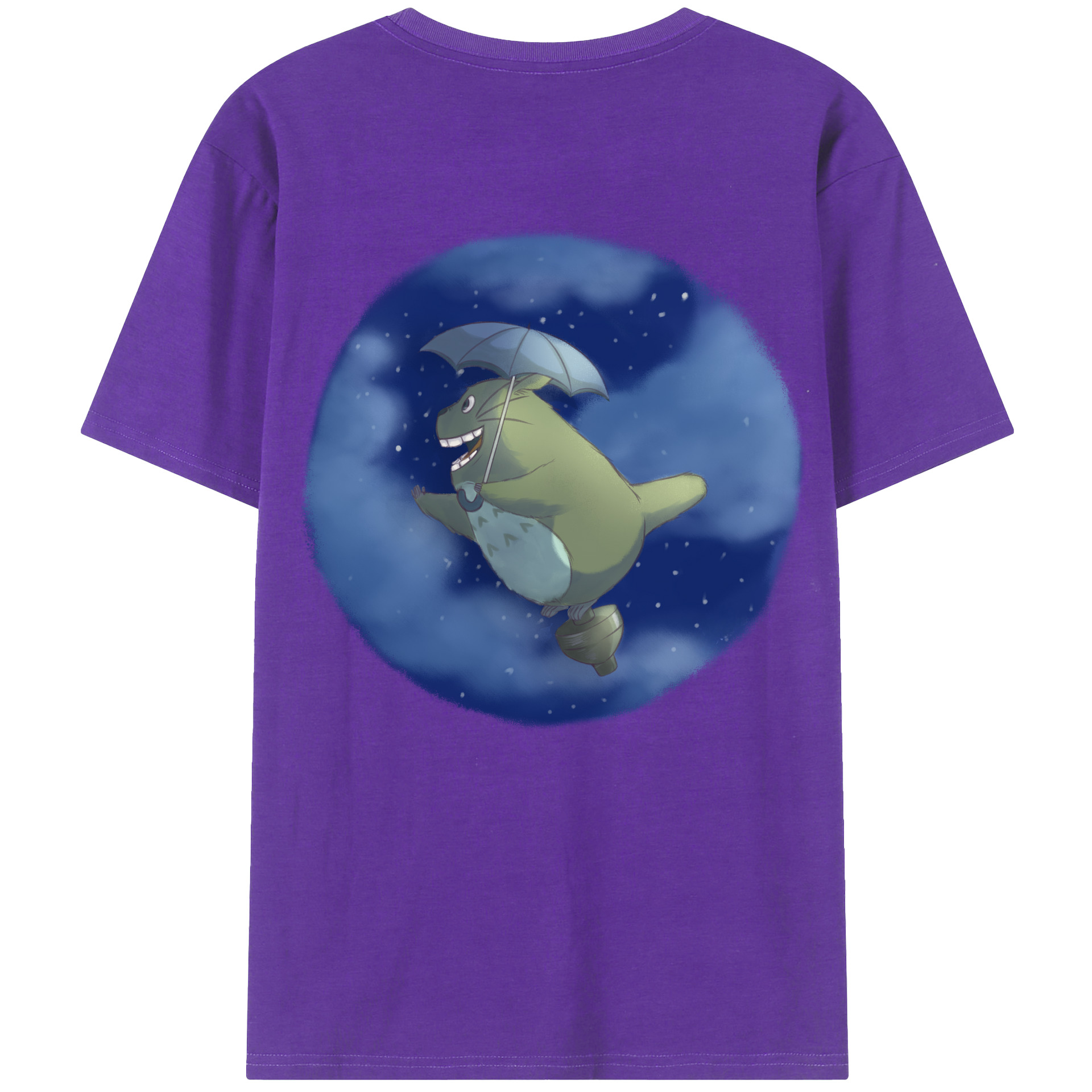 （画像用） となりのトトロ 草壁メイ 草壁サツキ My Neighbor Totoro Satsuki Kusakabe Mei Kusakabe 綿100％ メンズ半袖Tシャツ（バックプリント） 通気性
