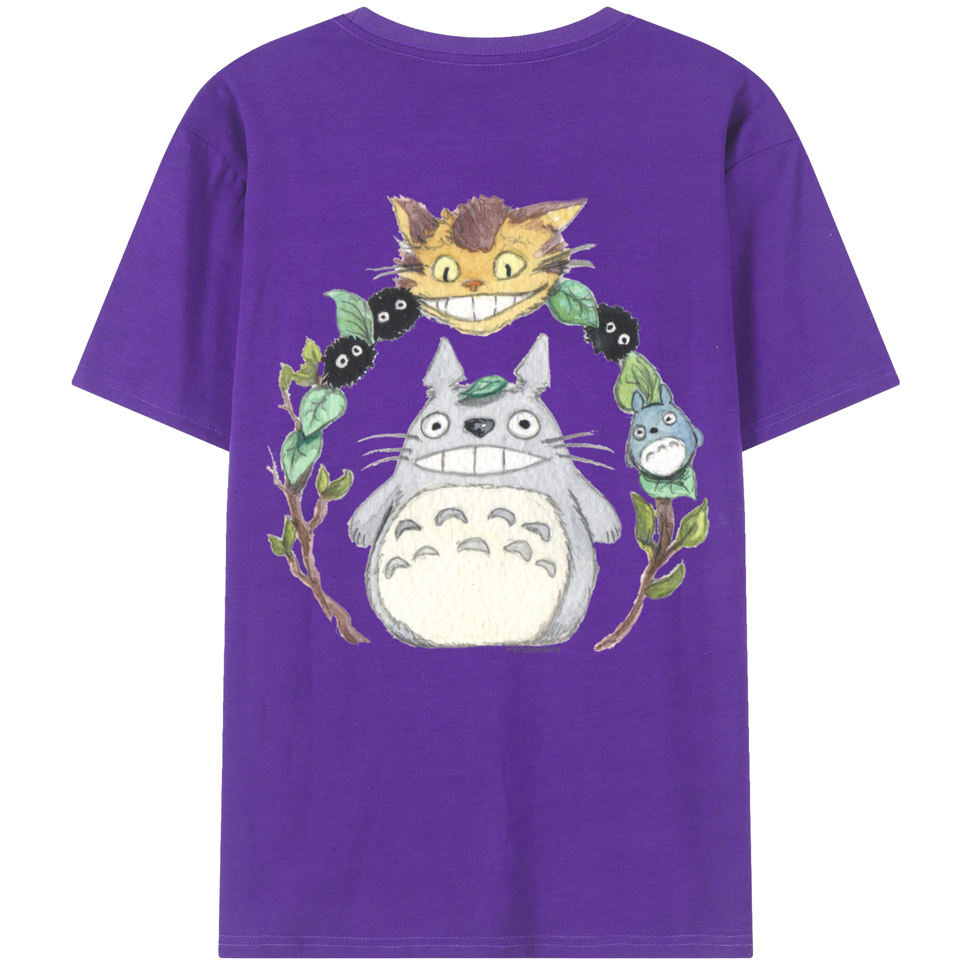 （画像用） となりのトトロ 草壁メイ 草壁サツキ My Neighbor Totoro Satsuki Kusakabe Mei Kusakabe 綿100％ メンズ半袖Tシャツ（バックプリント） 通気性