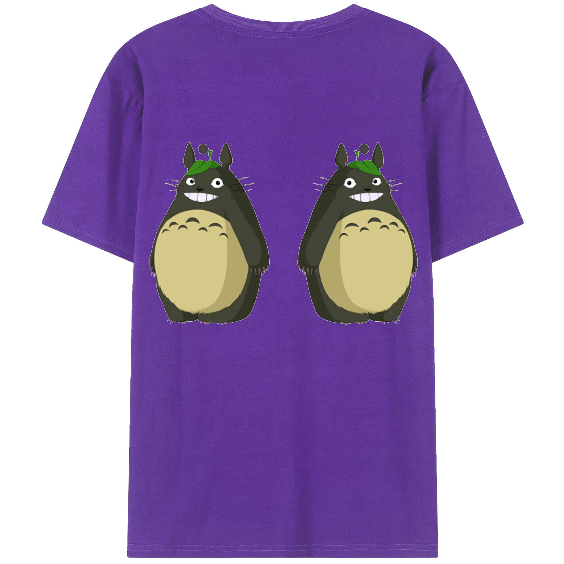 （画像用） となりのトトロ 草壁メイ 草壁サツキ My Neighbor Totoro Satsuki Kusakabe Mei Kusakabe 綿100％ メンズ半袖Tシャツ（バックプリント） 通気性